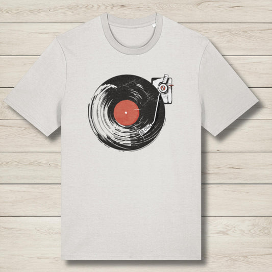 vintage record player on premium graphic tee