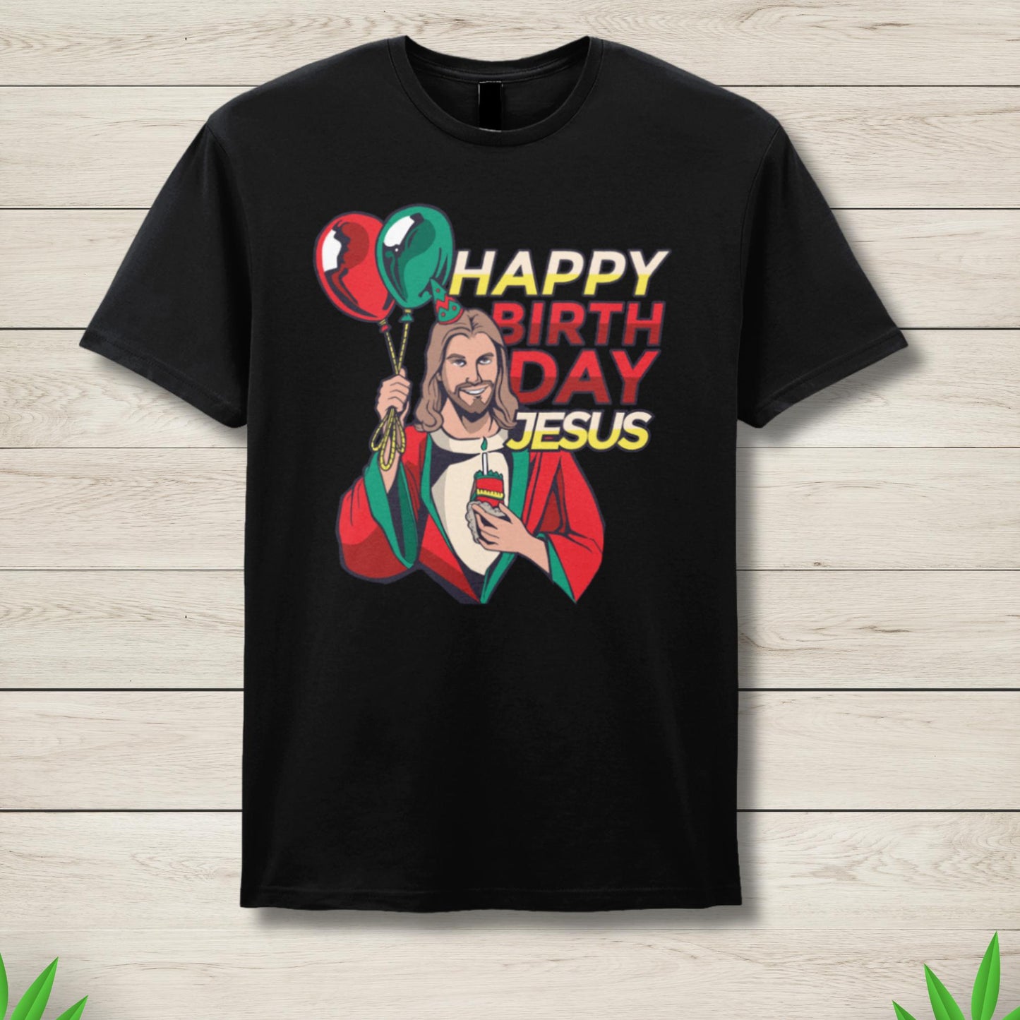 birthday jesus black t shirt