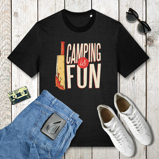 camping is fun graphic tee