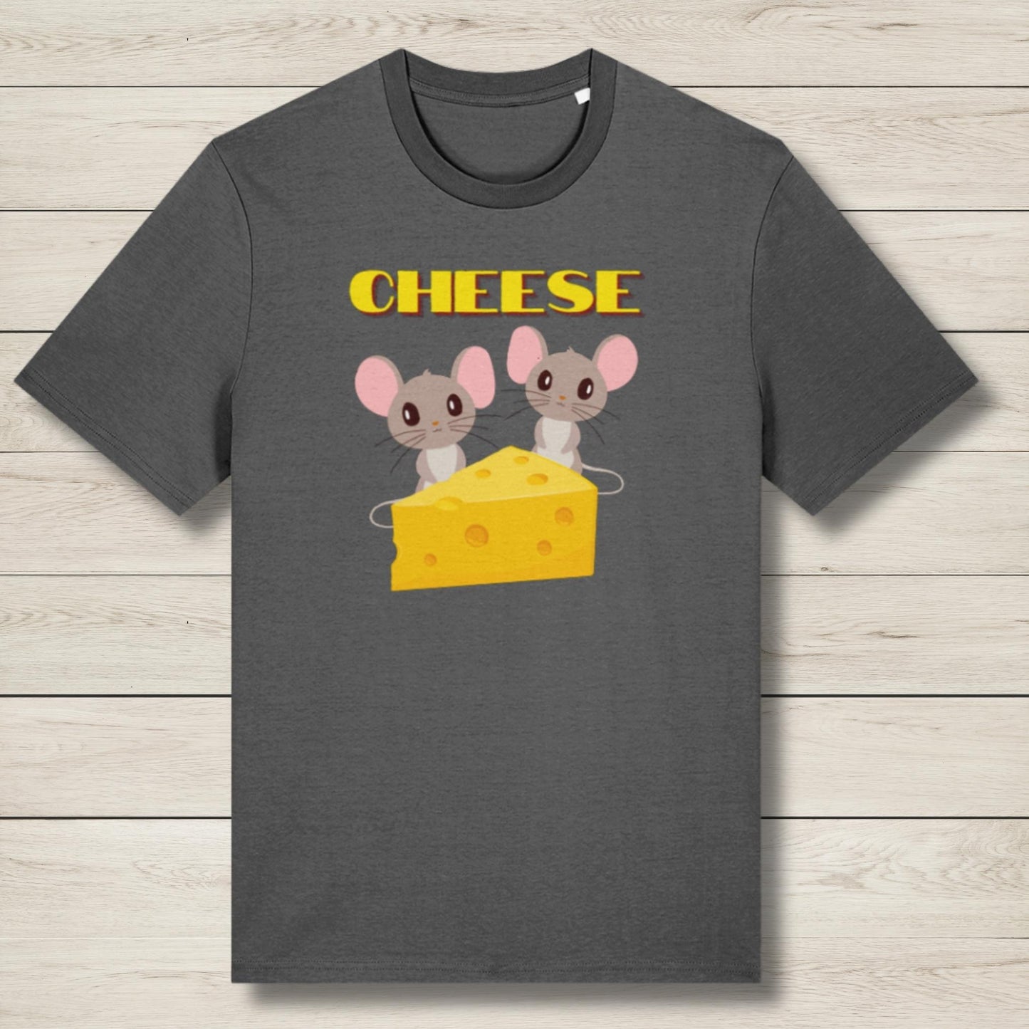 cheese gray graphic tee