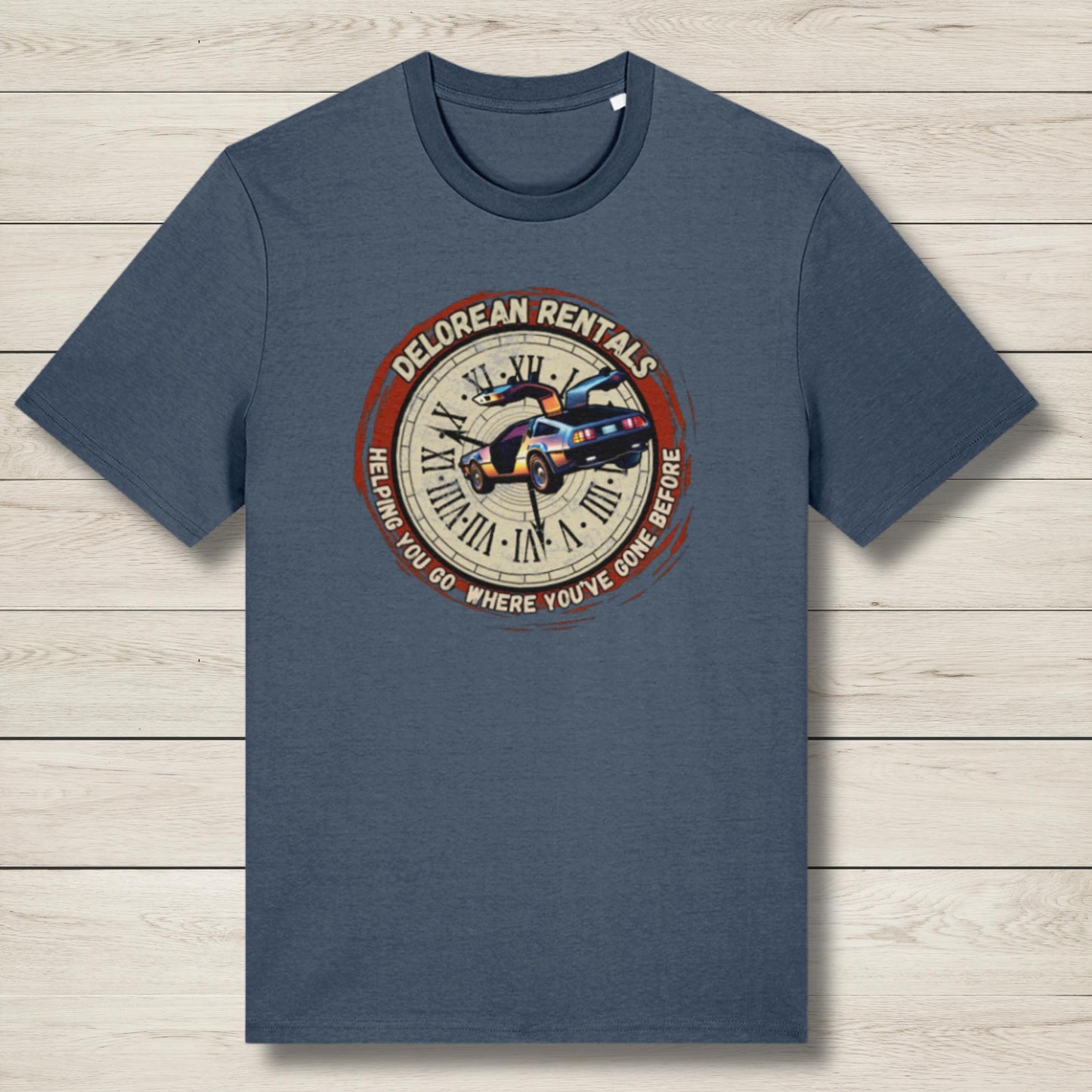 delorean blue premium t shirt