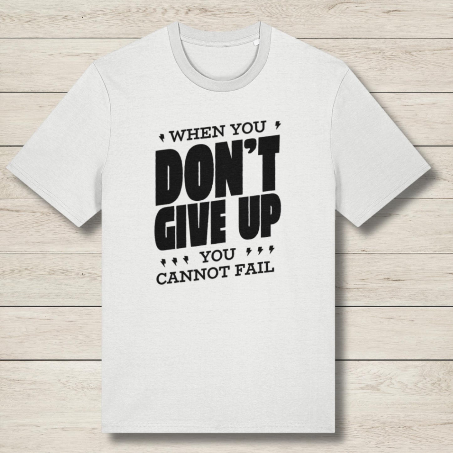 dont give up white premium graphic tee