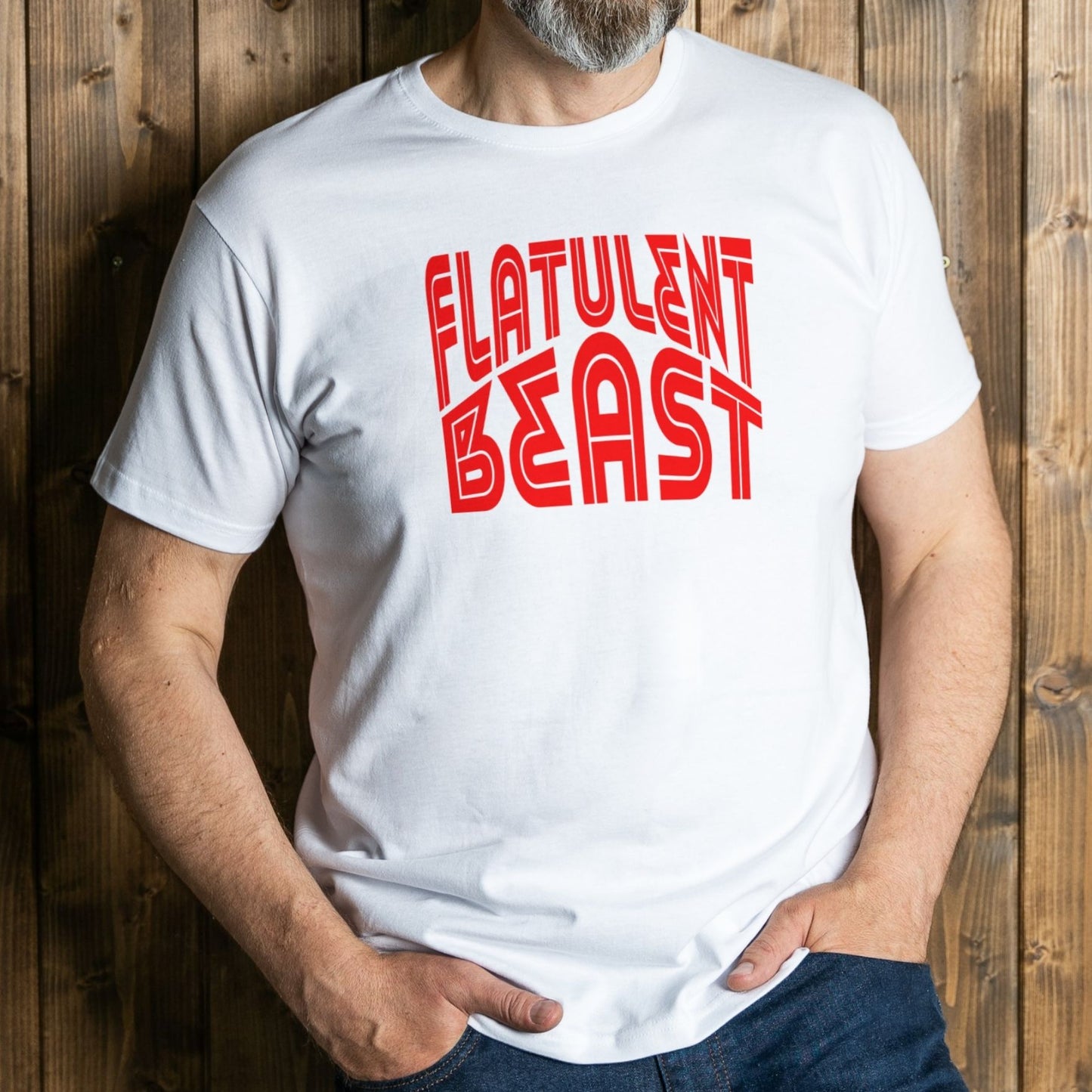 Flatulent Beast Red Unisex T Shirt