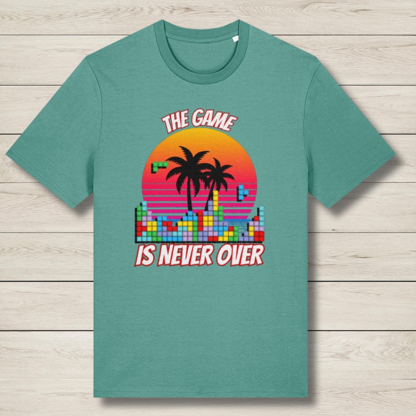 game is never over green graphic tee