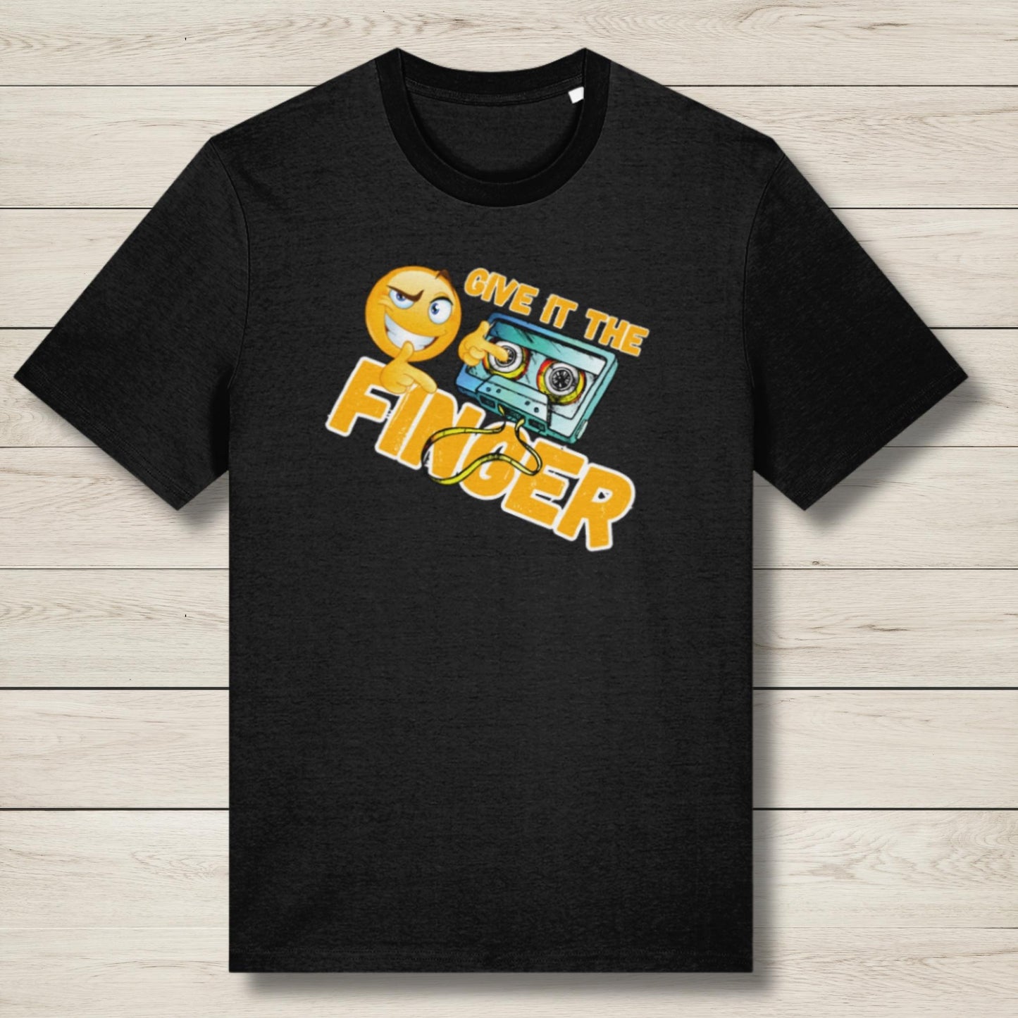 give it the finger premium graphic tee black