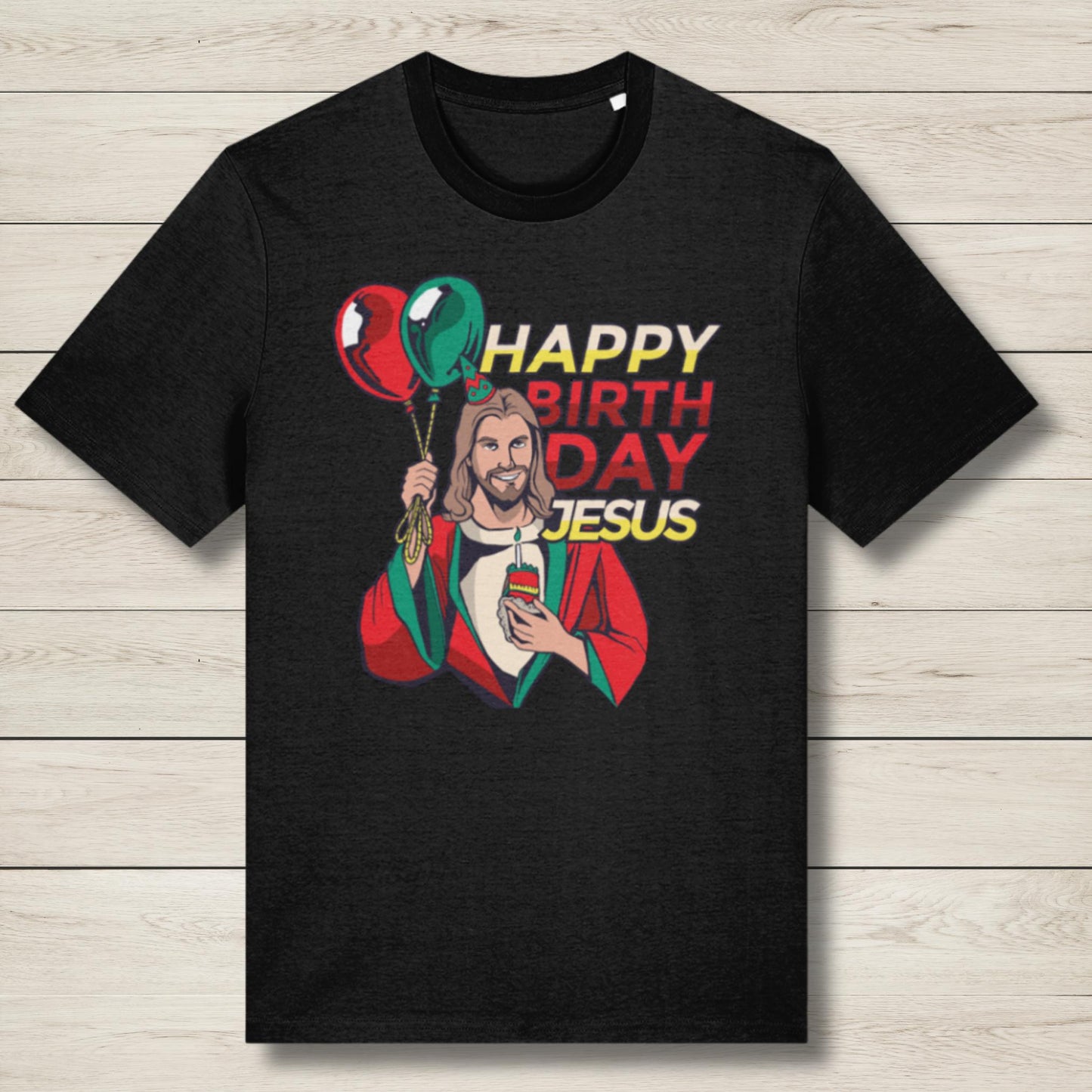 birthday jesus black t shirt