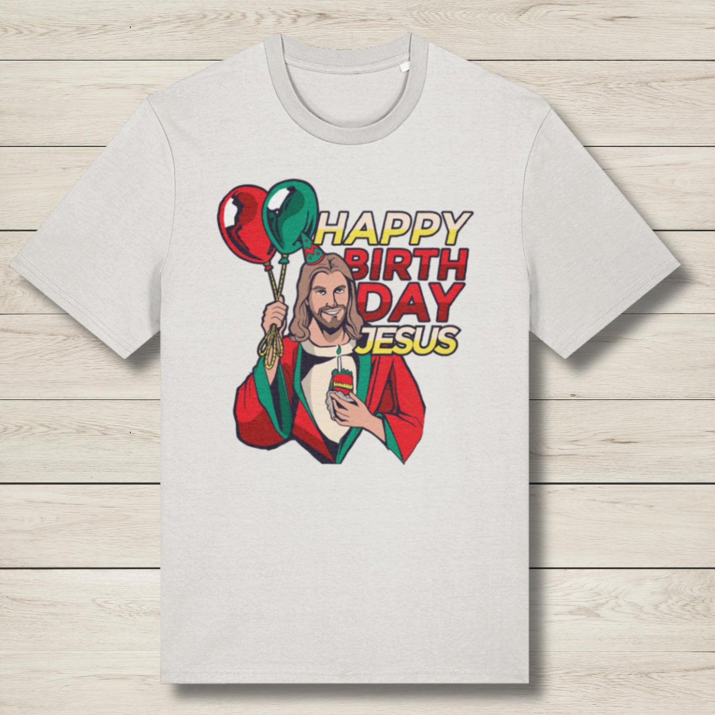 birthday jeusus white t shirt
