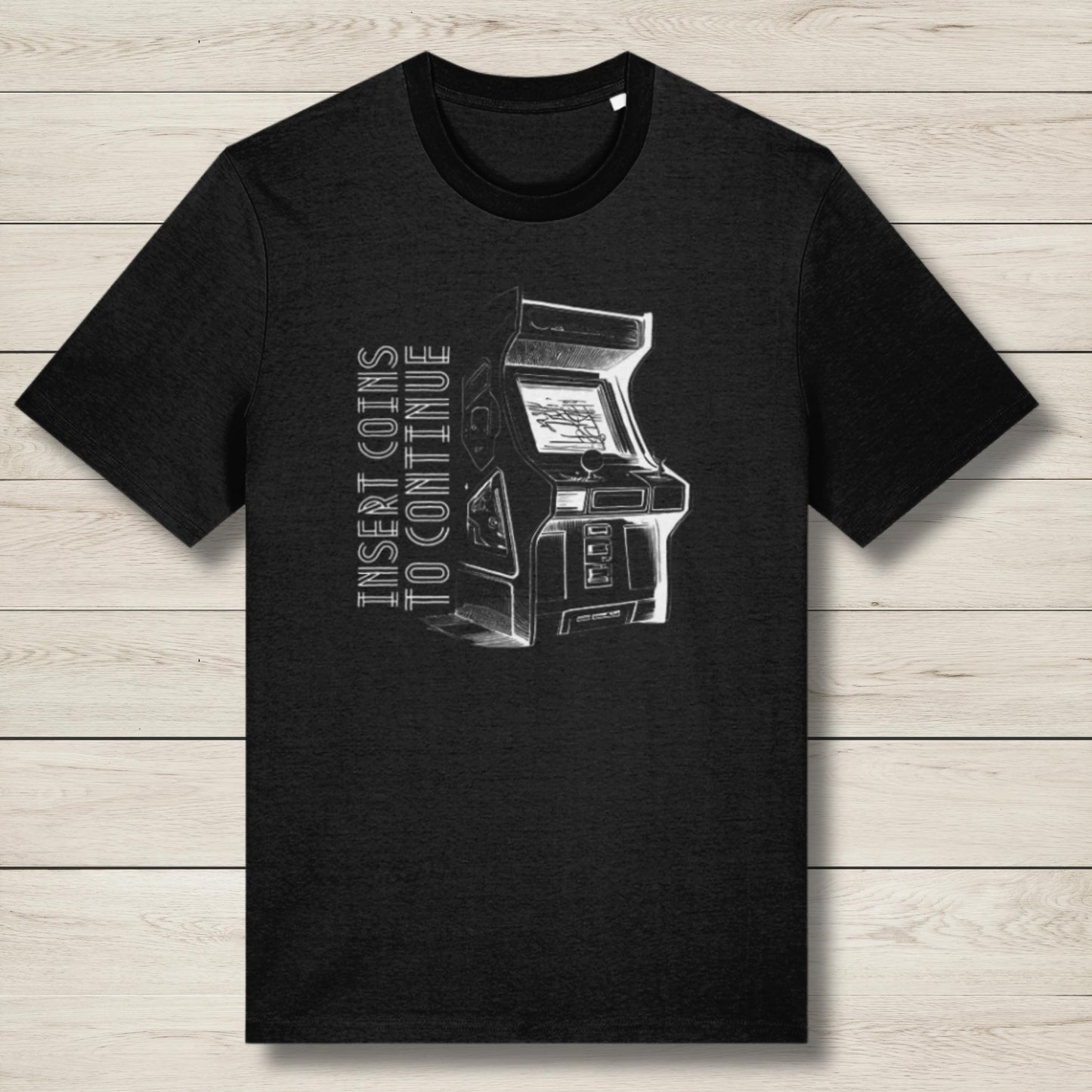 insert coins cab black premium graphic tee