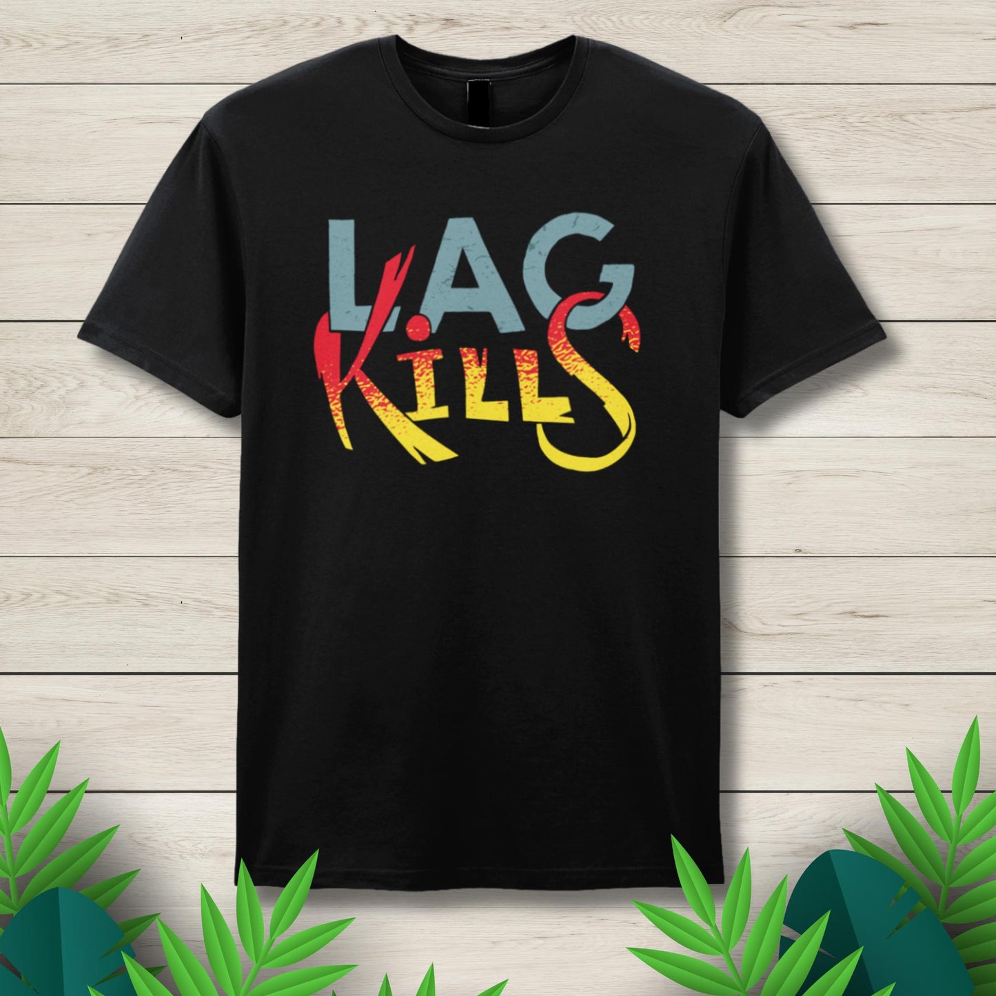 lag kills black unisex t shirt