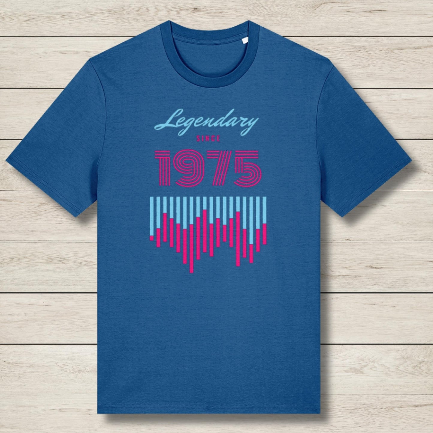 legendary since 1975 blue premium graphic tee