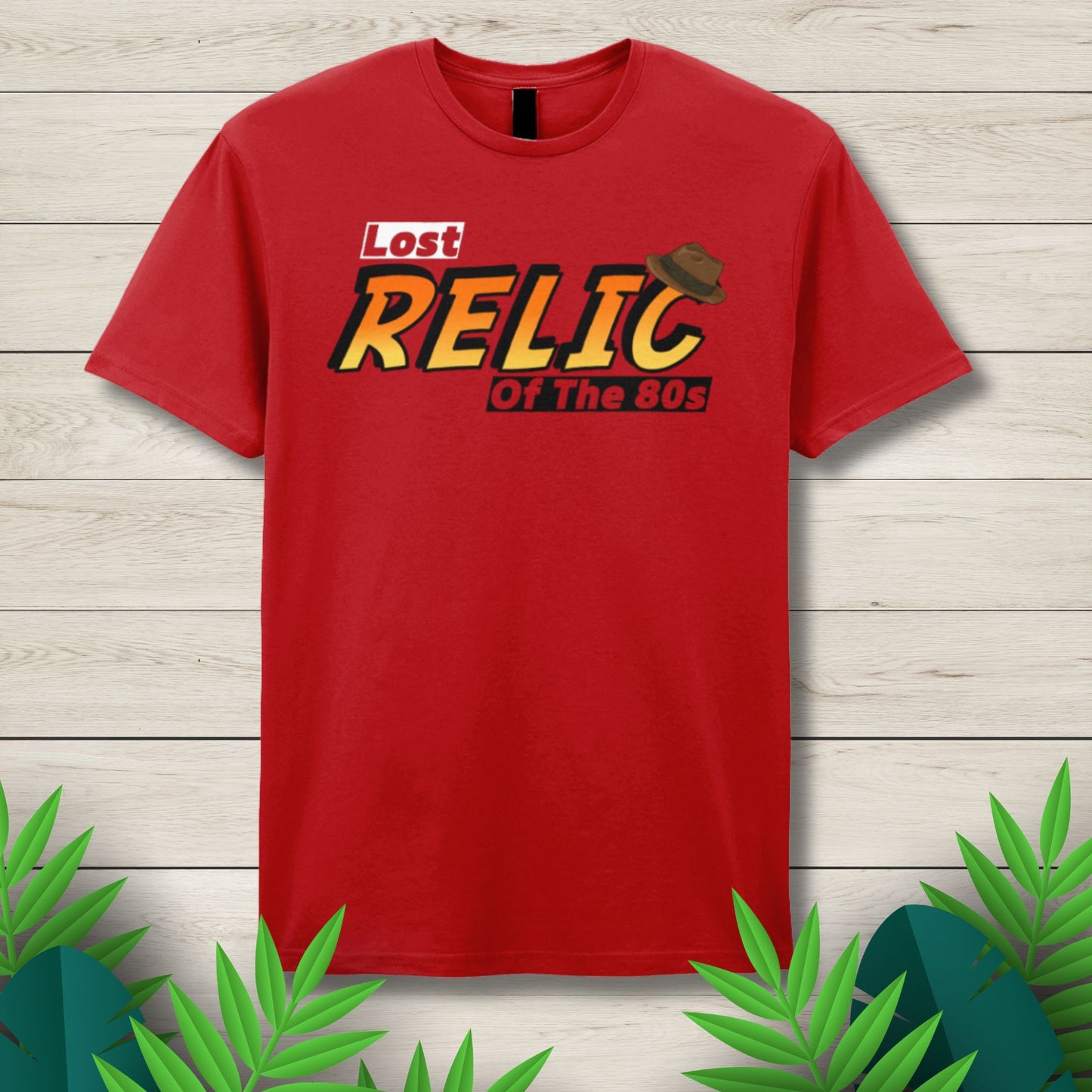 lost relic of the 80s graphic tee in red