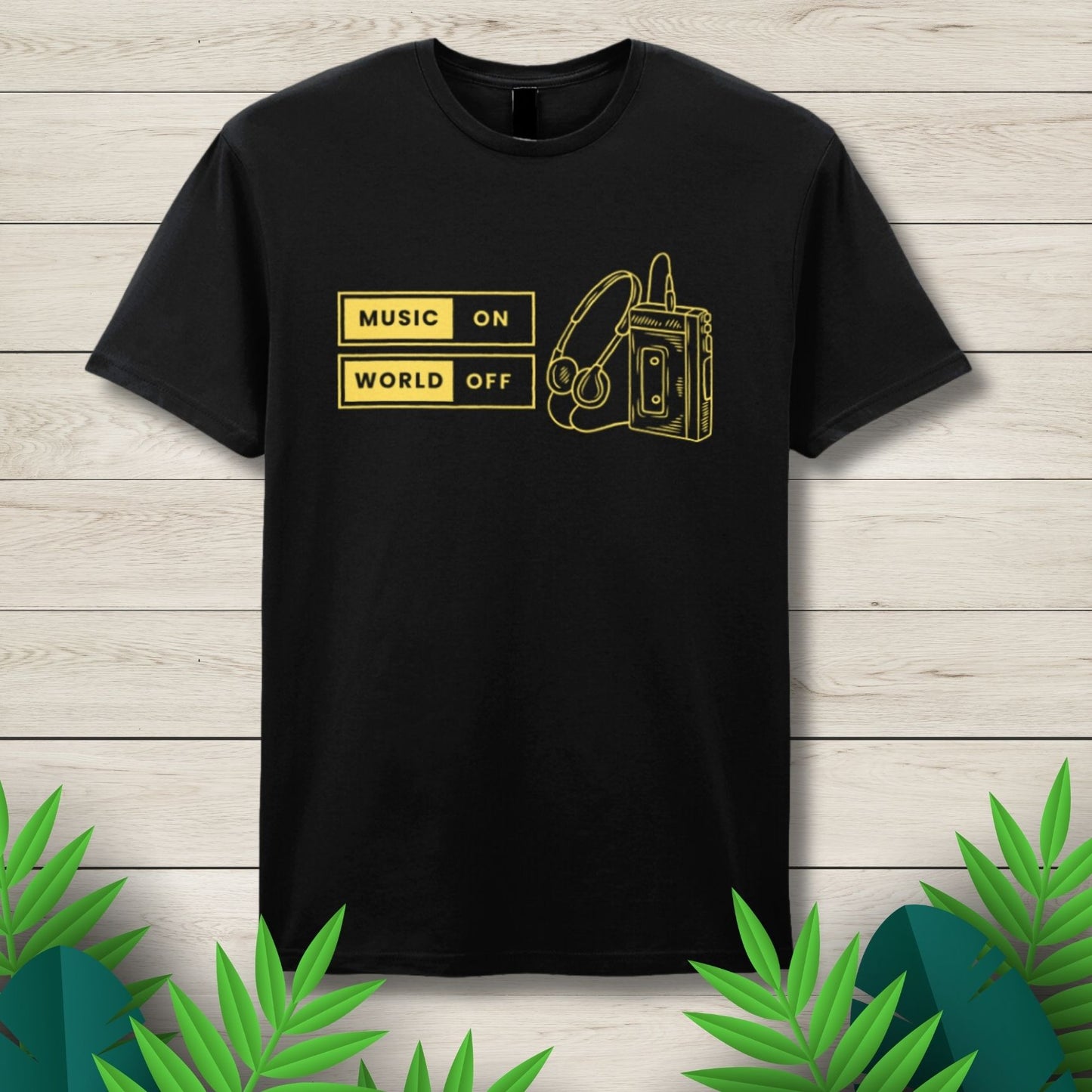 Music On World Off Walkman Retro Unisex T Shirt