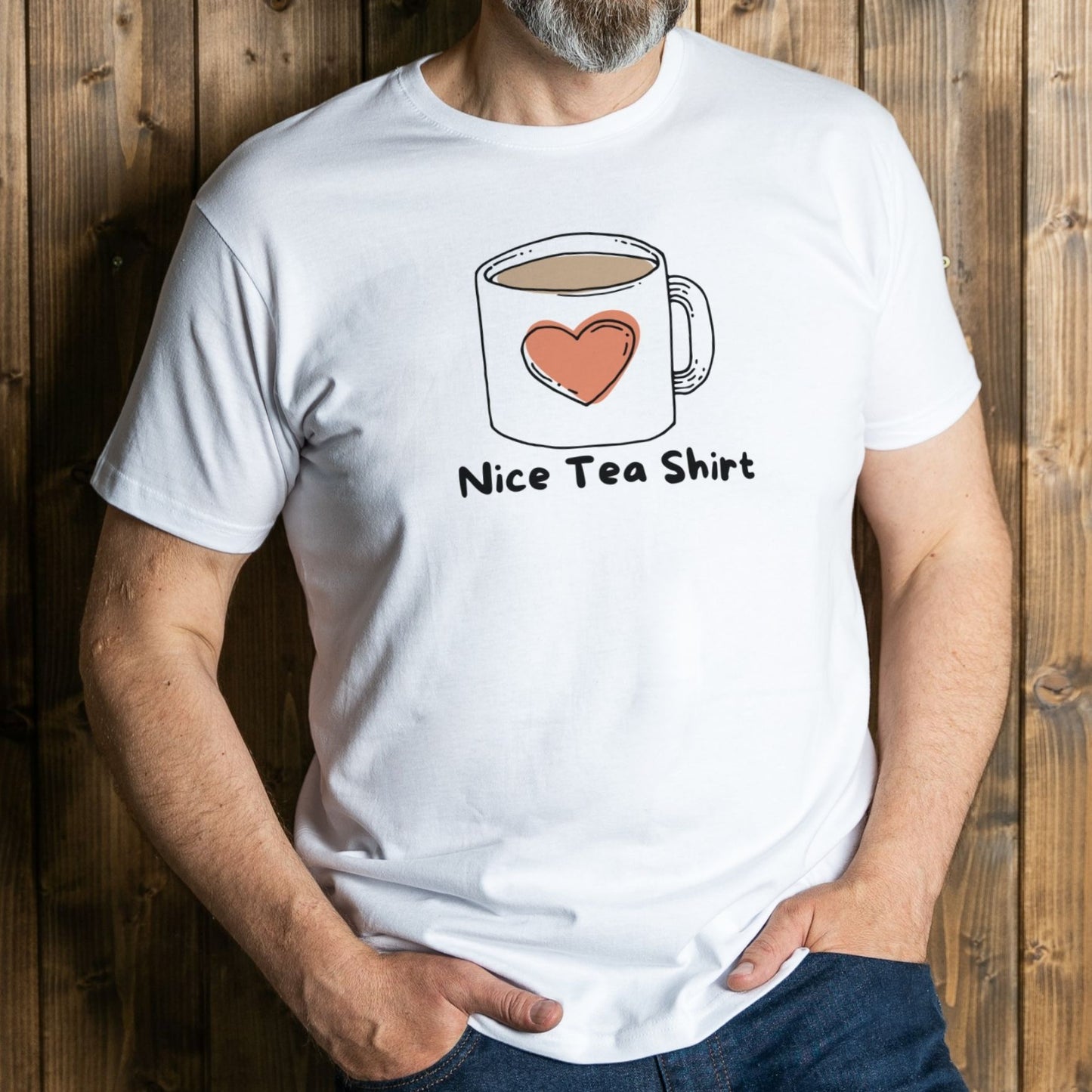 man wearing nice tea shirt graphic tee
