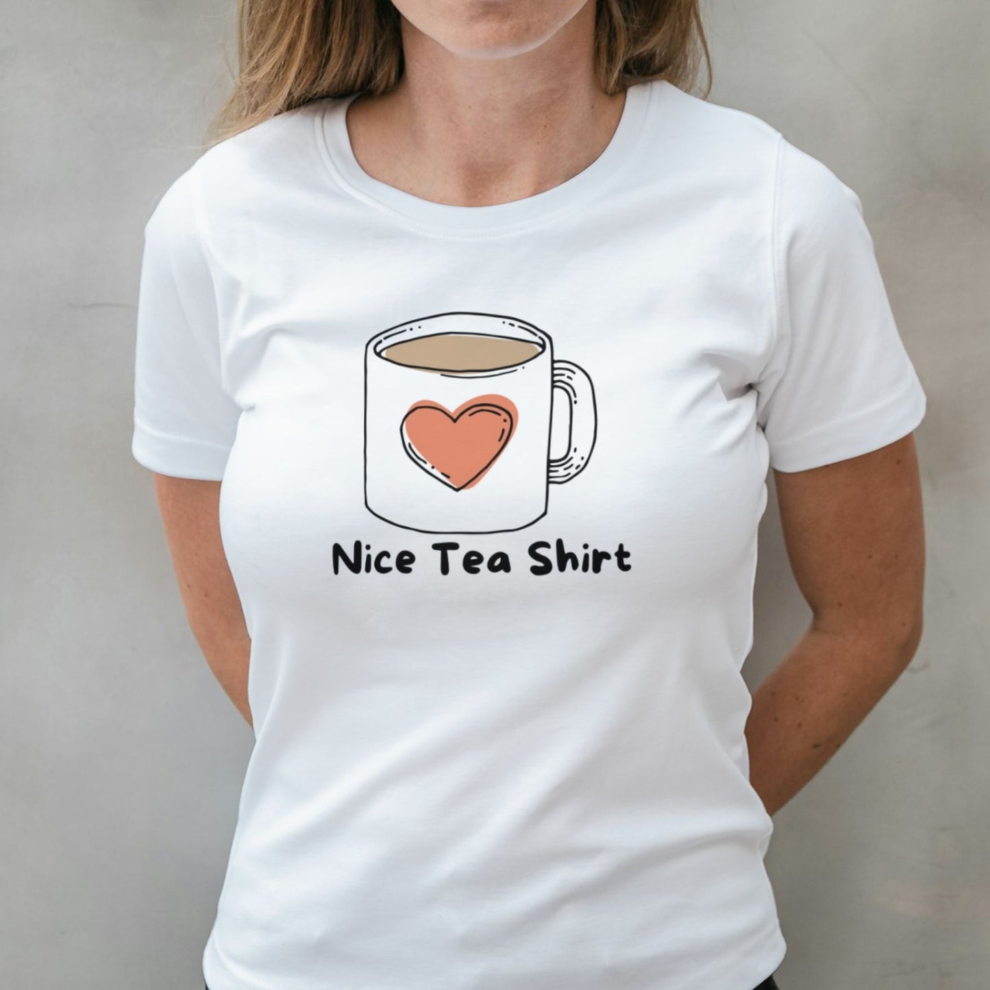 woman wearing nice tea shirt graphic tee
