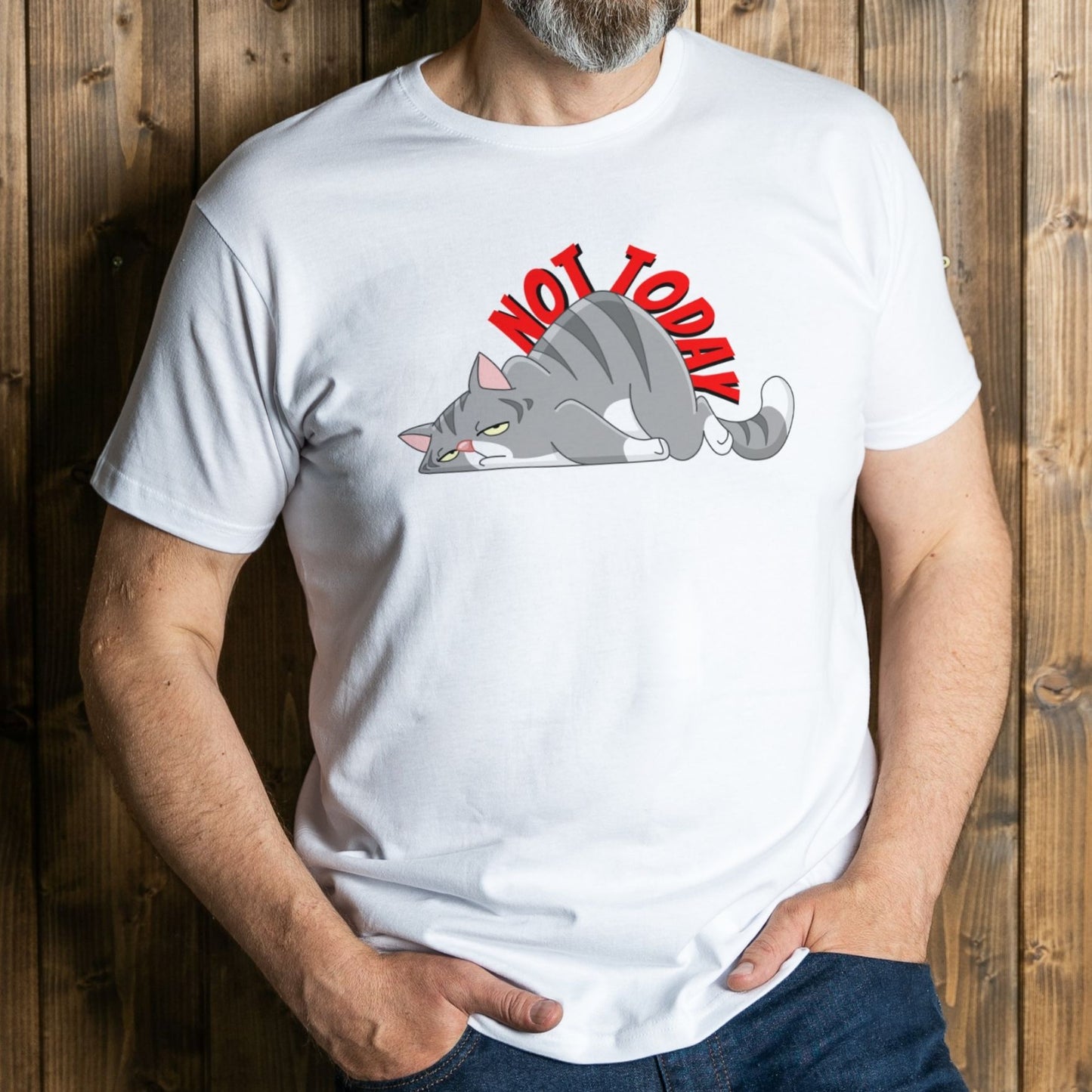 Not Today Cat - Premium Unisex T Shirt