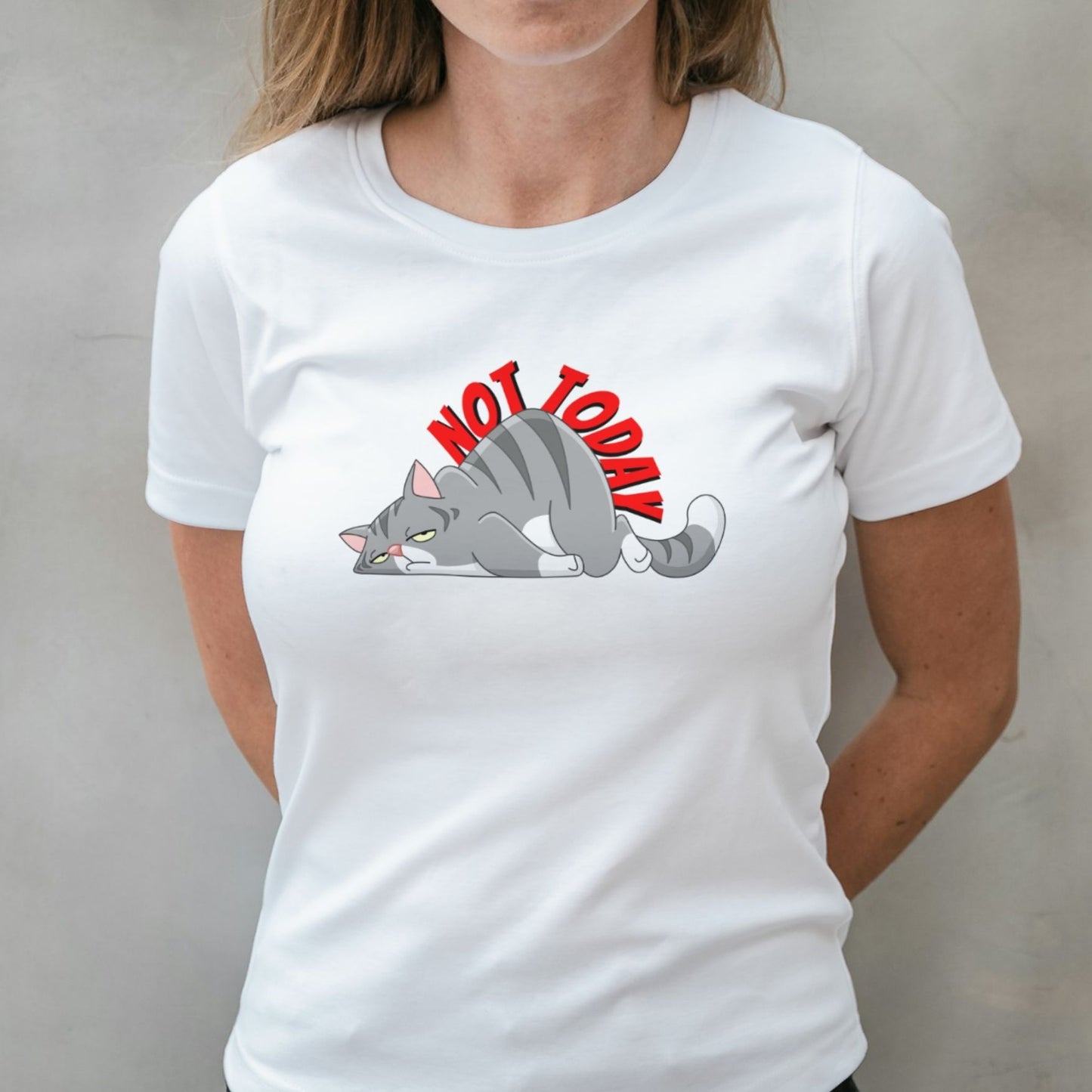 Not Today Cat - Premium Unisex T Shirt