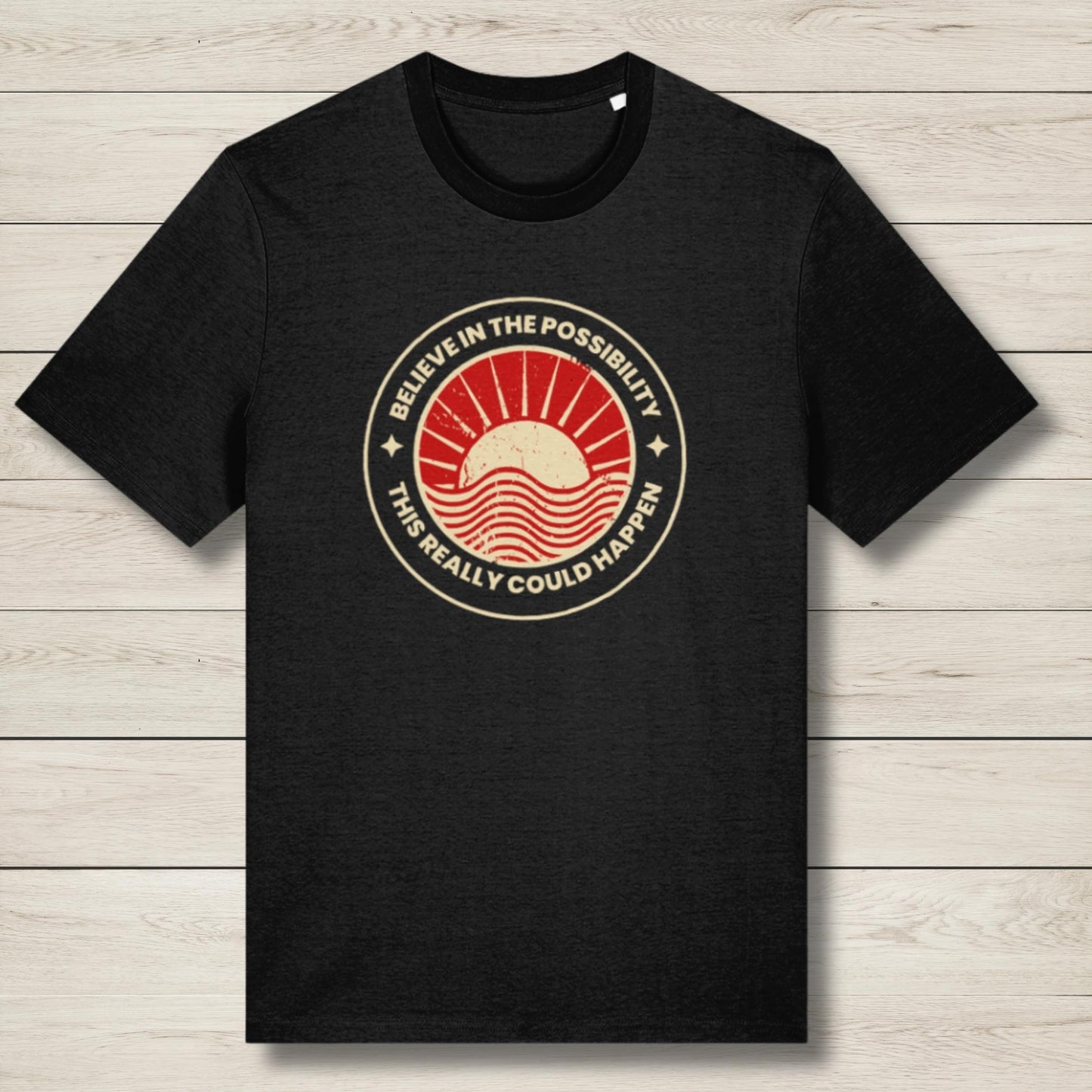 believe in the poss sunrise  premium graphic tee