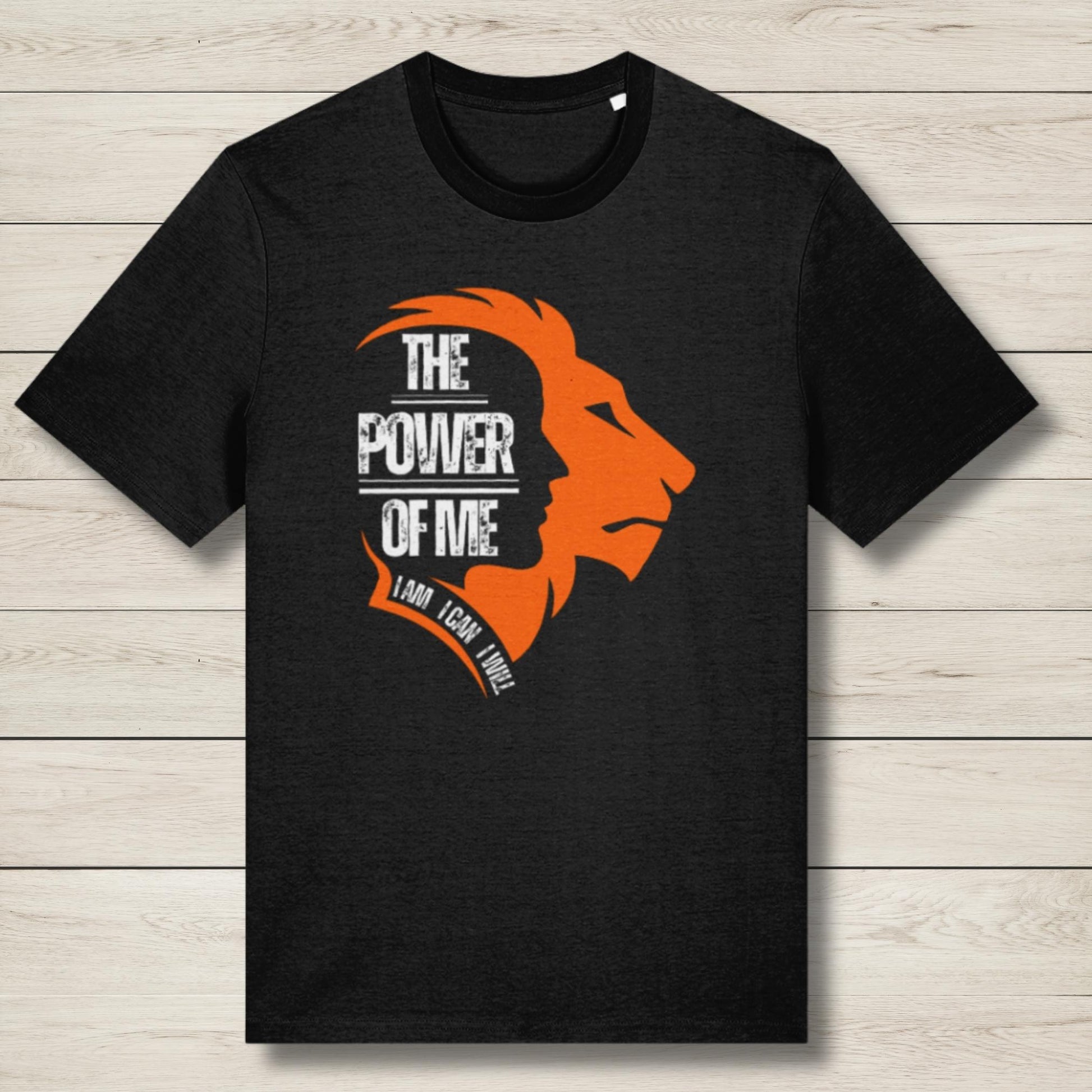 power of me lion face premium graphic tee