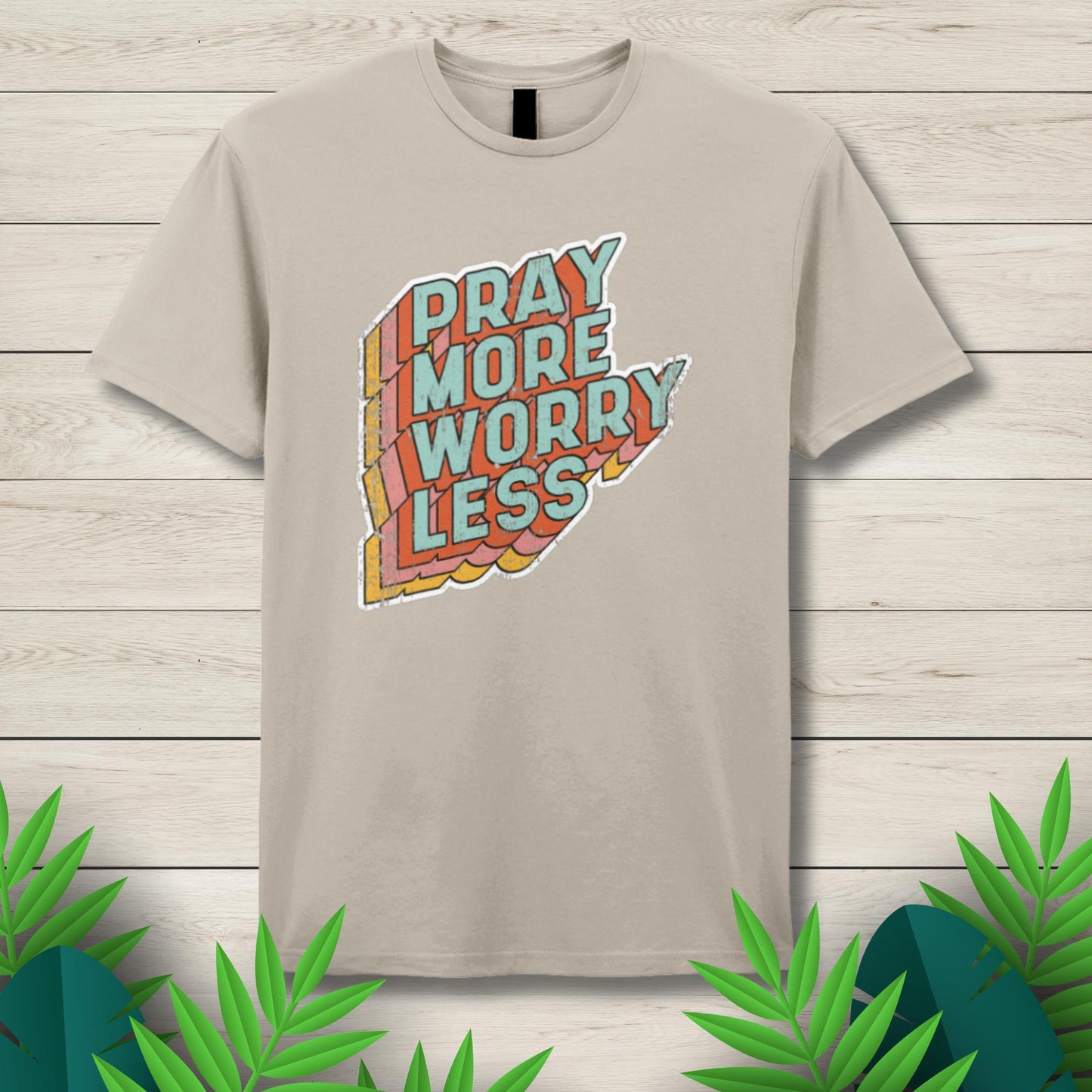 pray more sand t shirt
