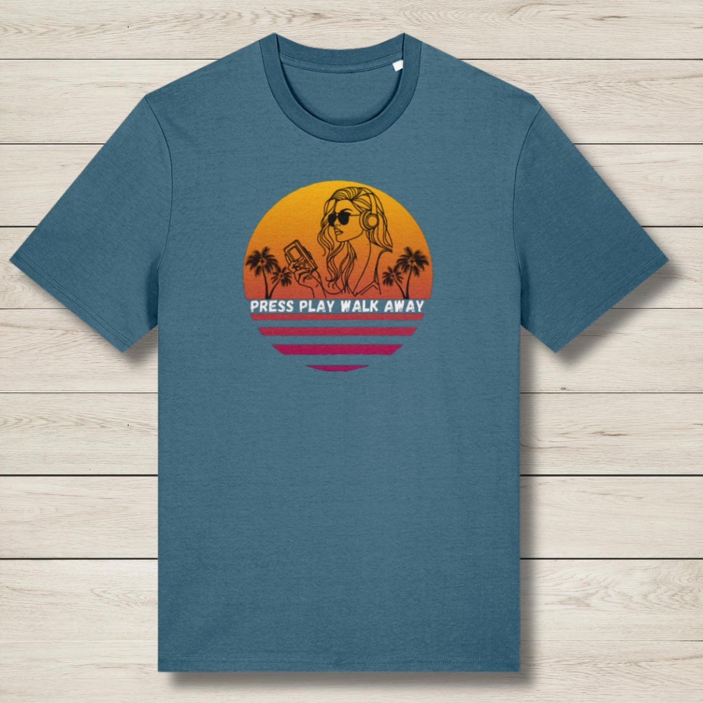 press play walk away stargazer t shirt