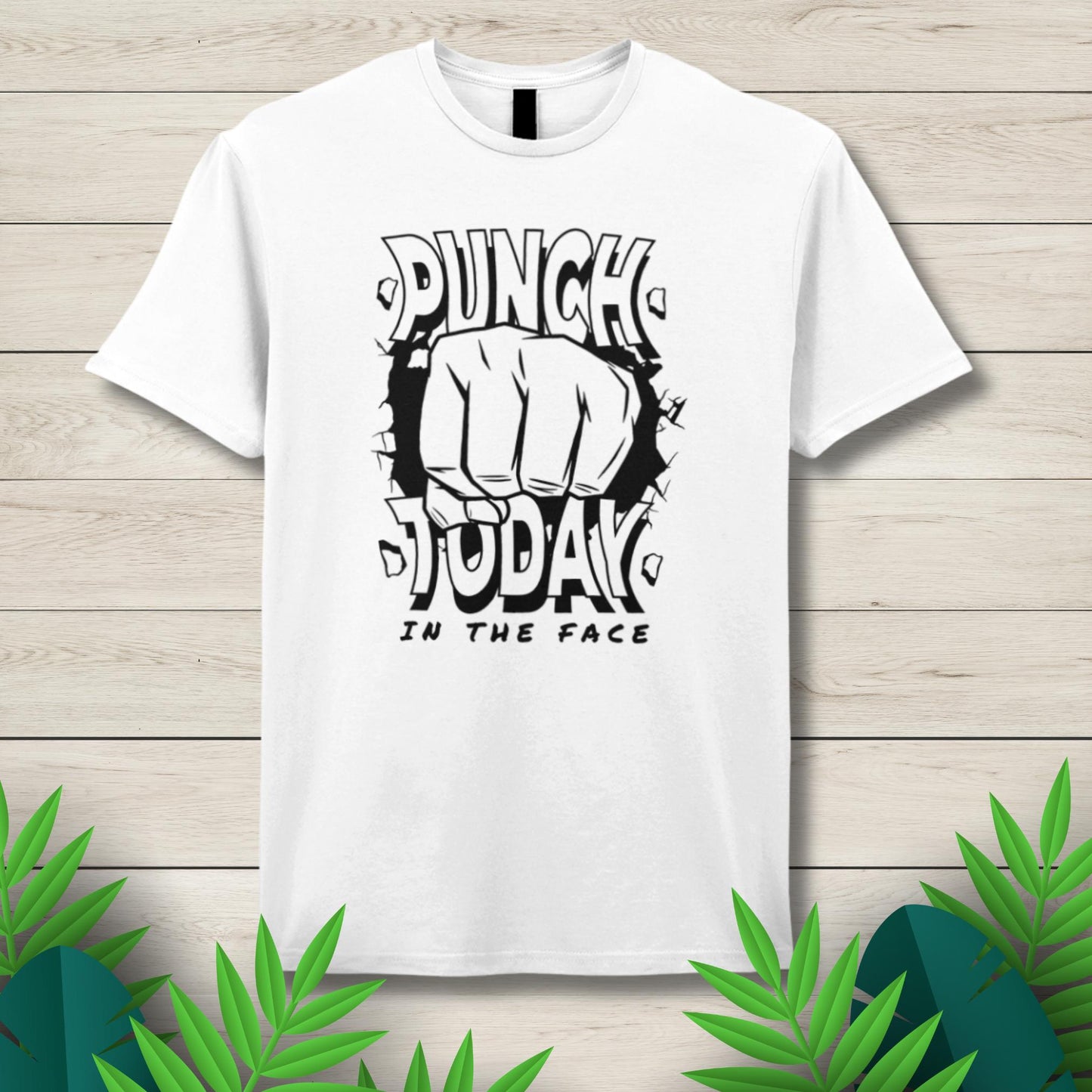 punch today white t shirt