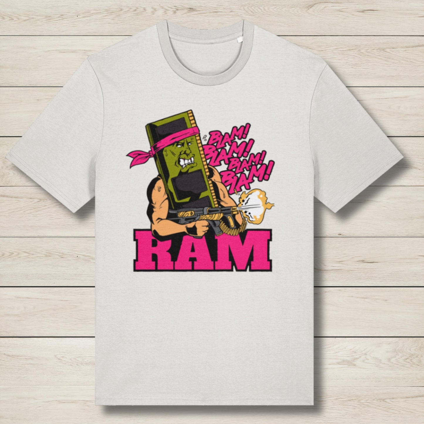 ram man all action hero white premium t shirt