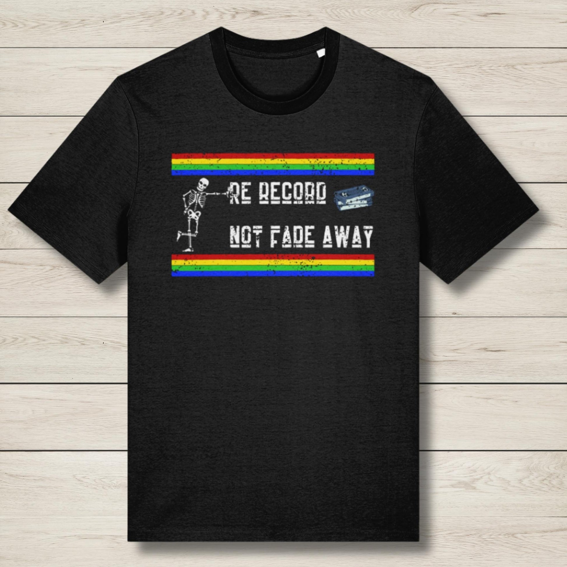 re record not fade away premium graphic tee