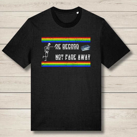 re record not fade away premium graphic tee