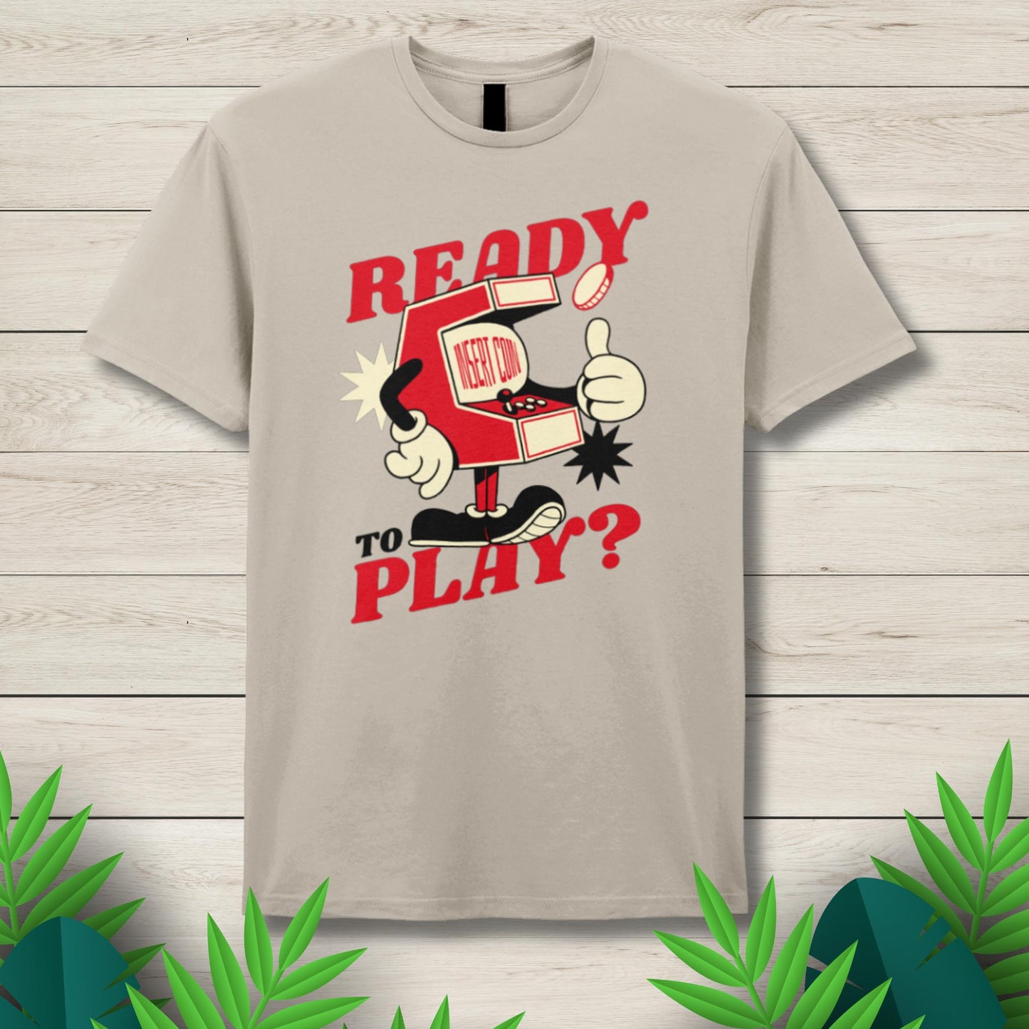 Ready To Play Retro Arcade Unisex Graphic Tee