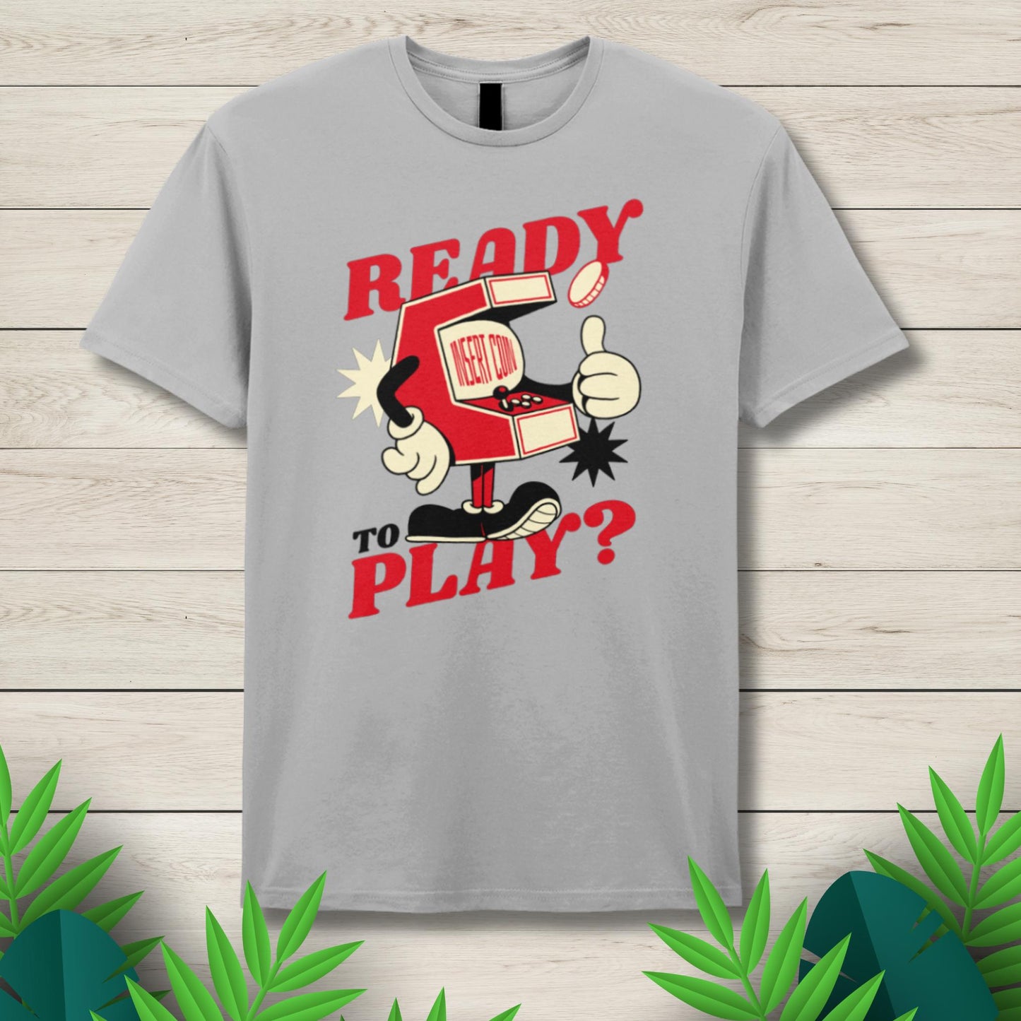 Ready To Play Retro Arcade Unisex Graphic Tee