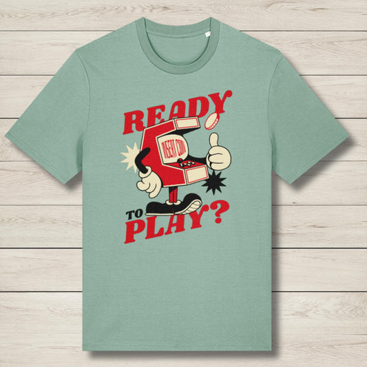 Ready To Play Retro Arcade Premium Unisex Graphic Tee