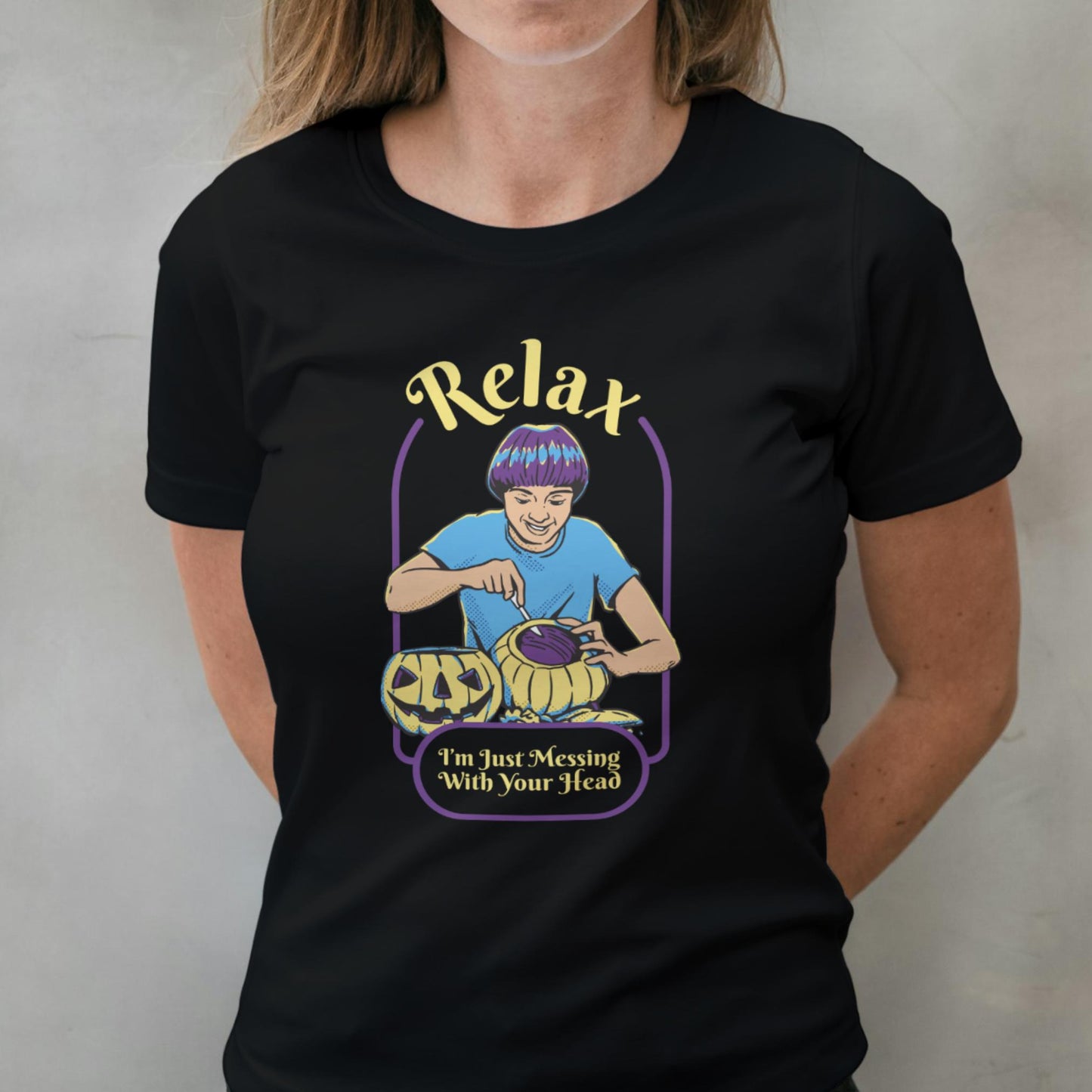 Funny Retro Im Just Messing With Your Head Premium Unisex Graphic Tee