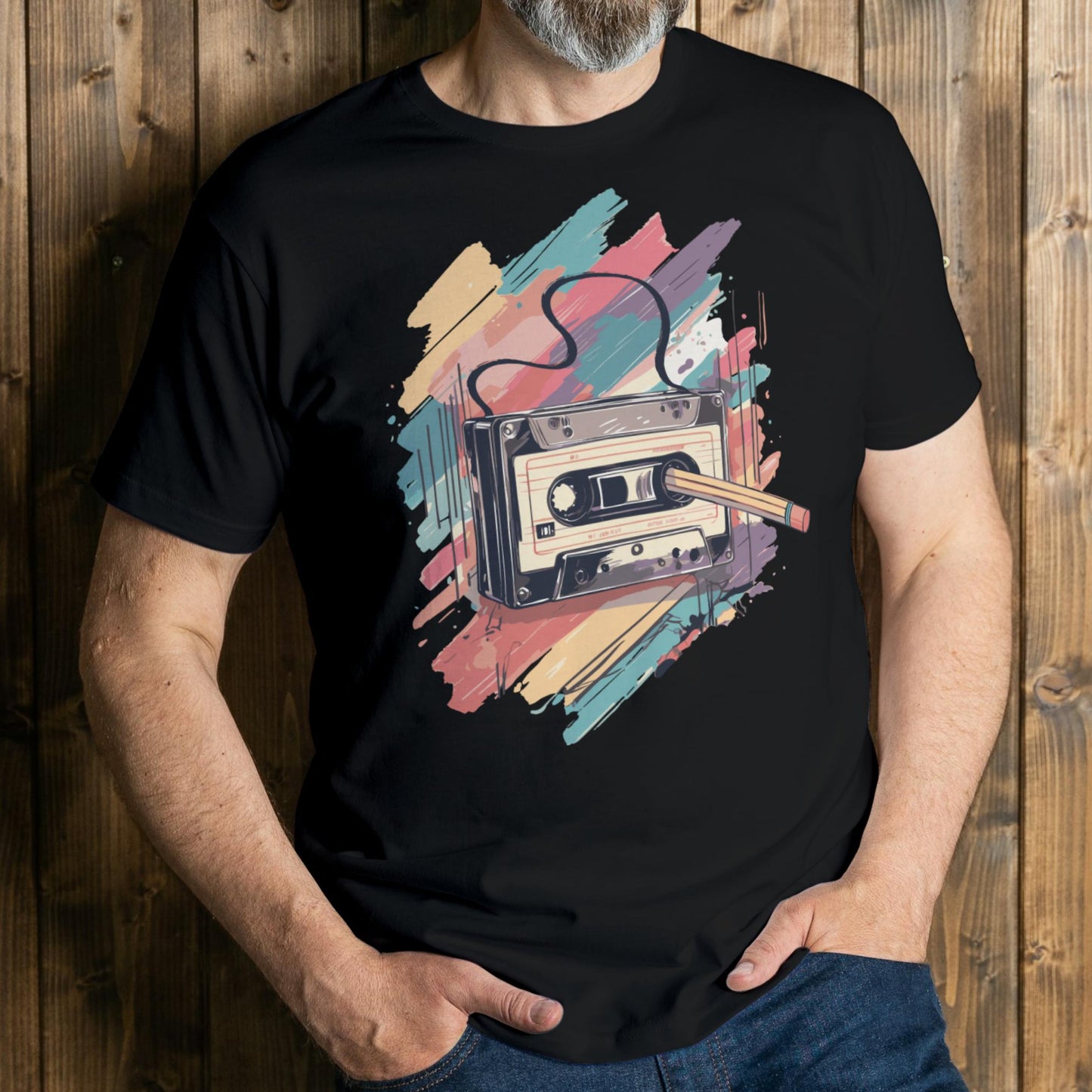 Retro Styled Pencil Cassette Unisex Graphic Tee