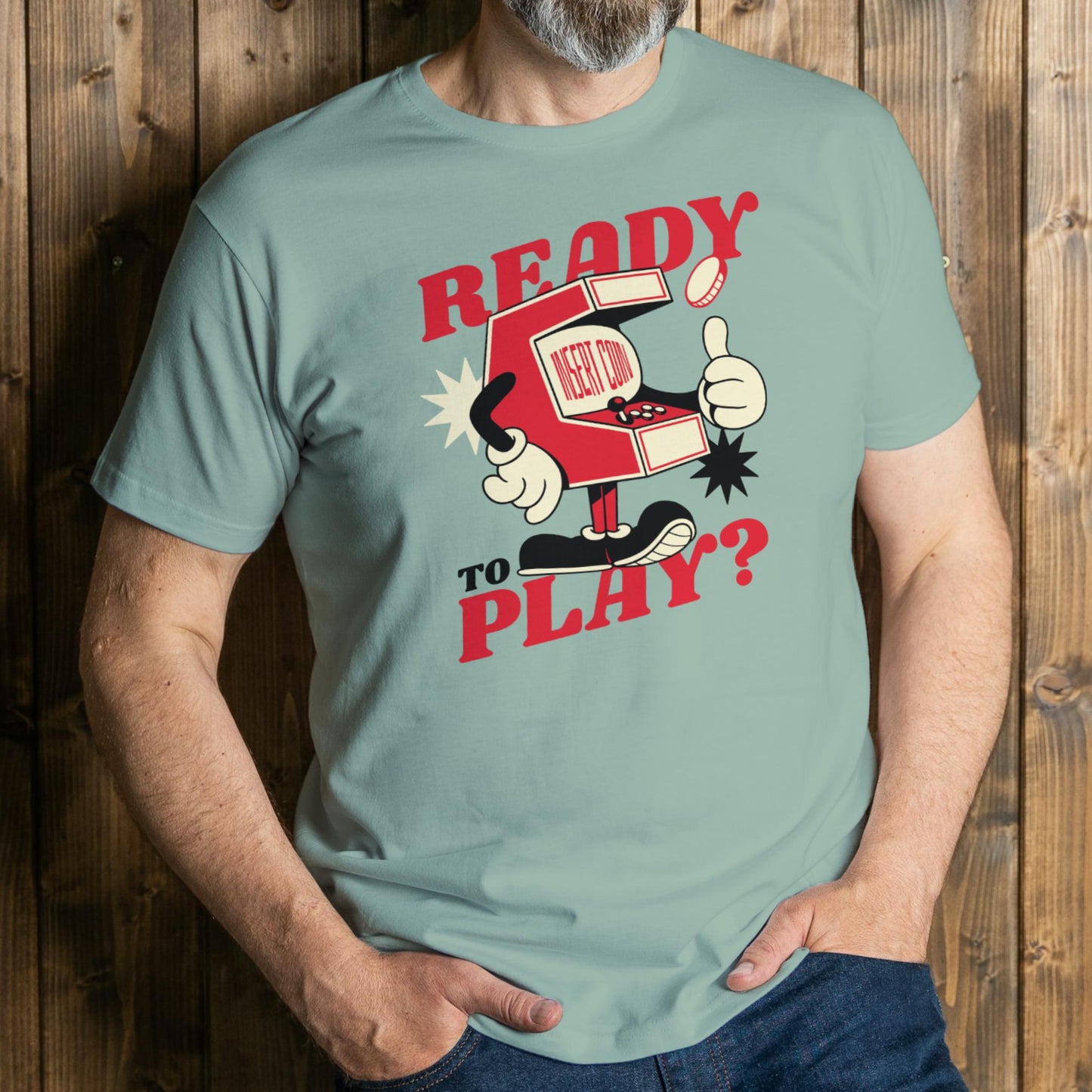 Ready To Play Retro Arcade Unisex Graphic Tee