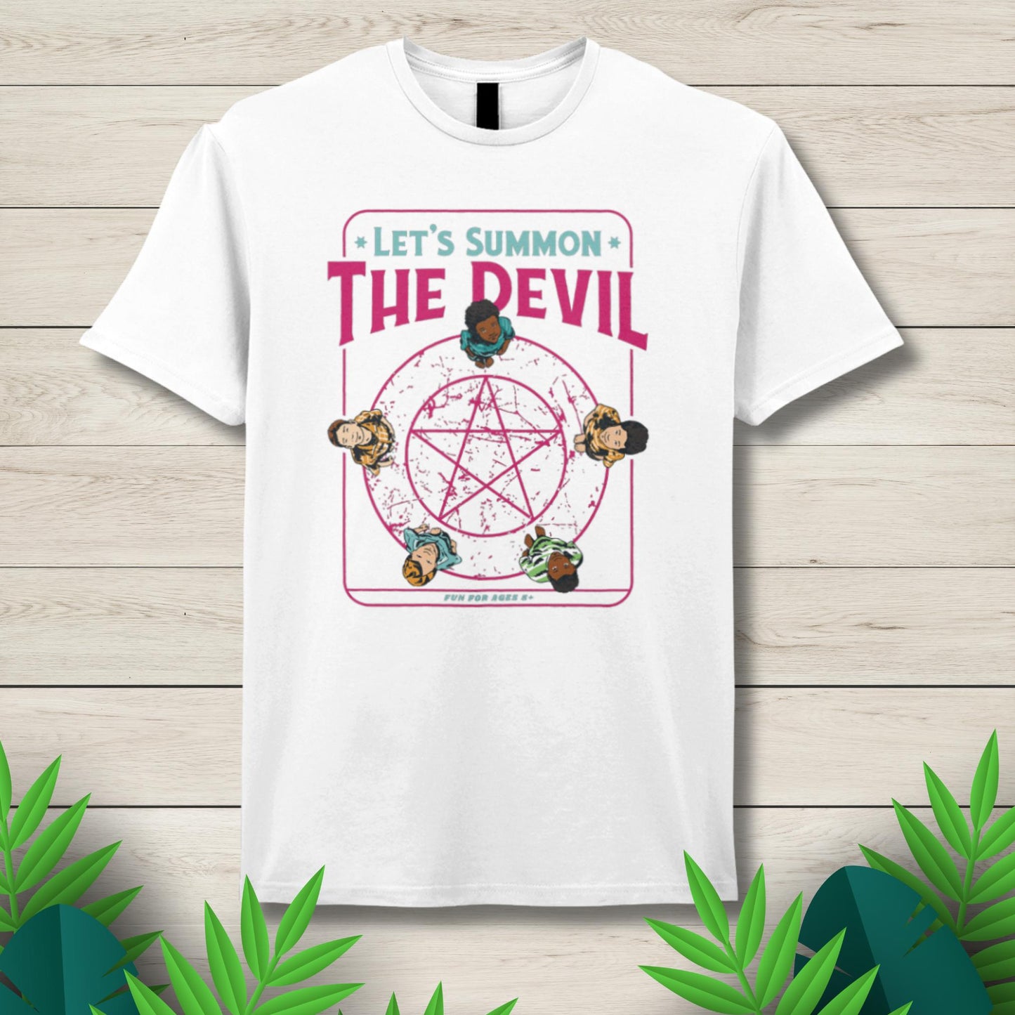 summon the devil white t shirt