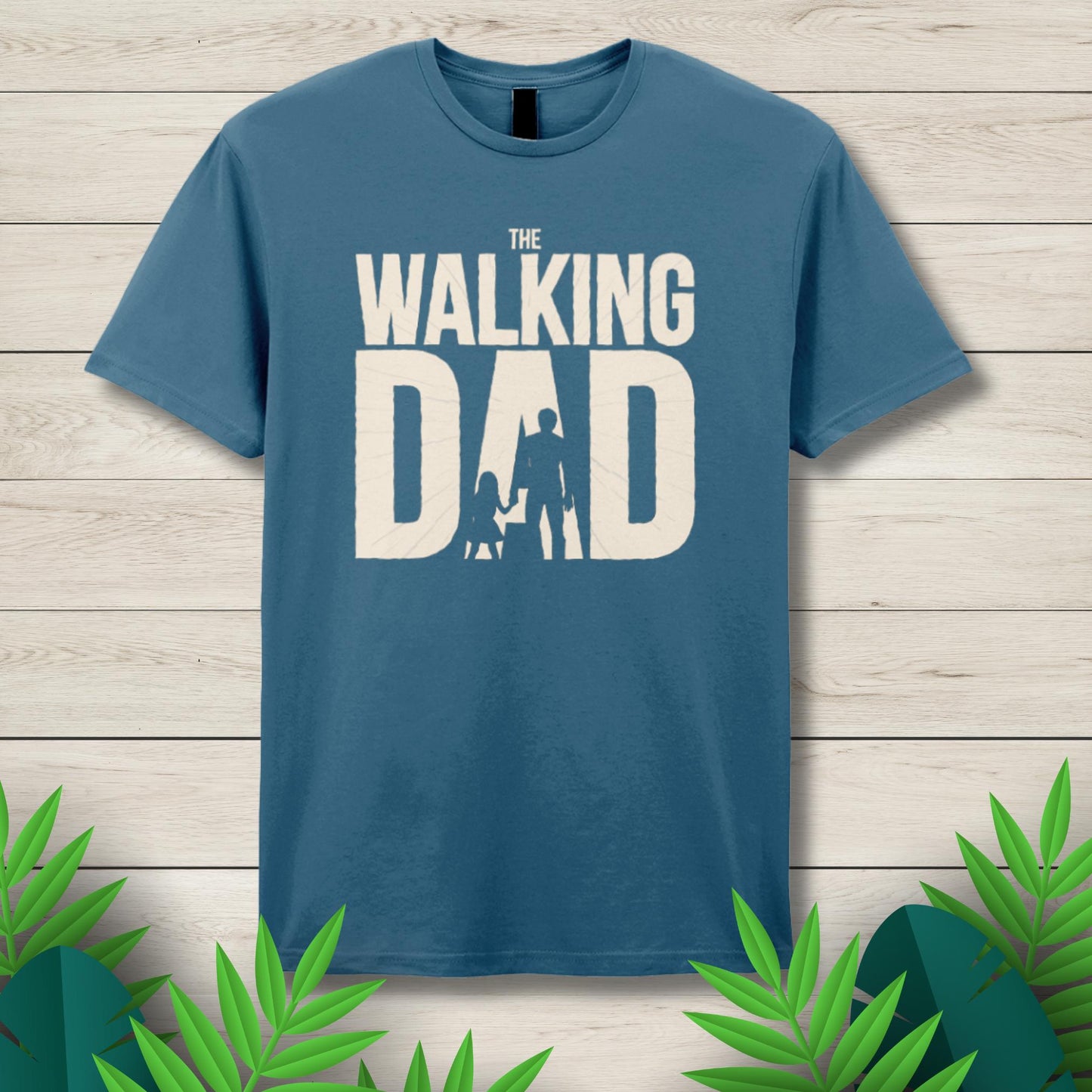 the walking dad indigo graphic tee