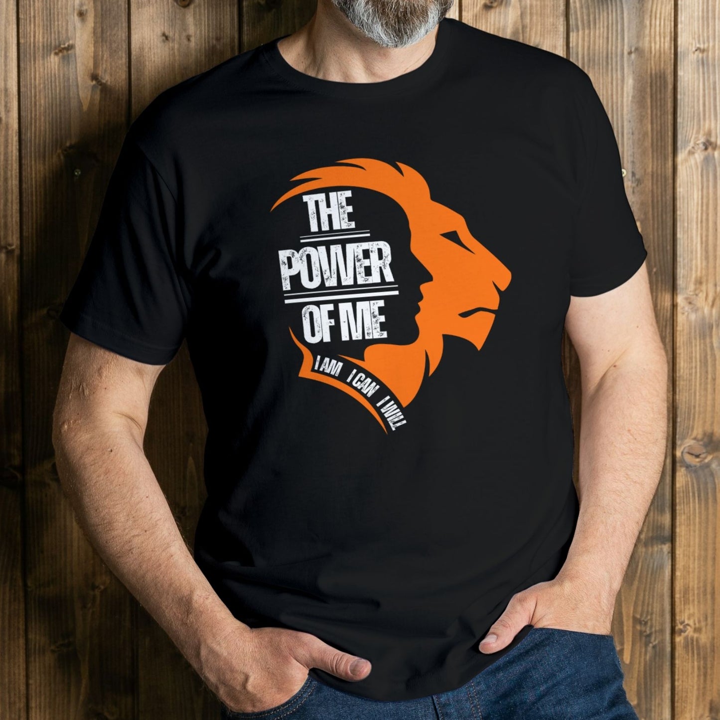 The Power Of Me Lions Face Motivational Unisex T Shirt