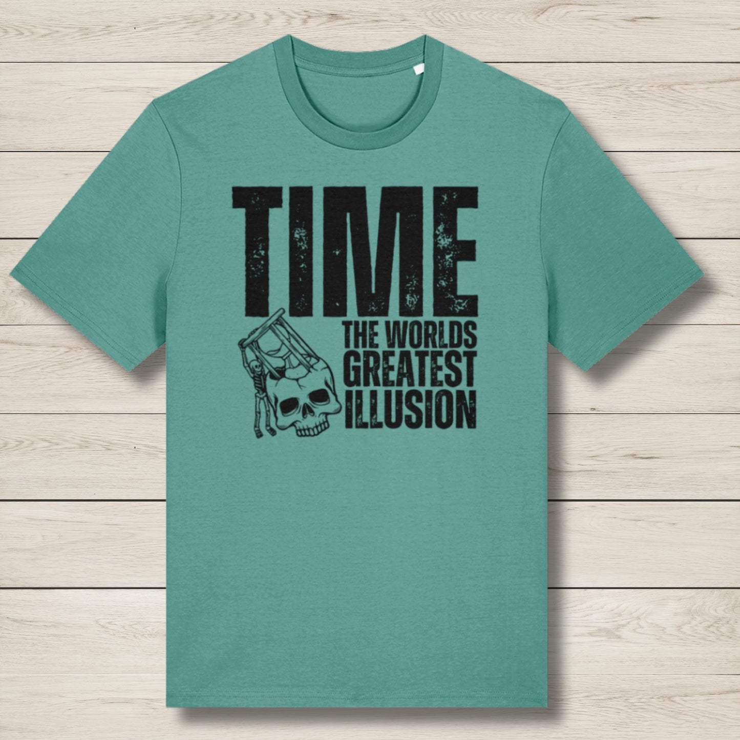 time premium graphic tee in green