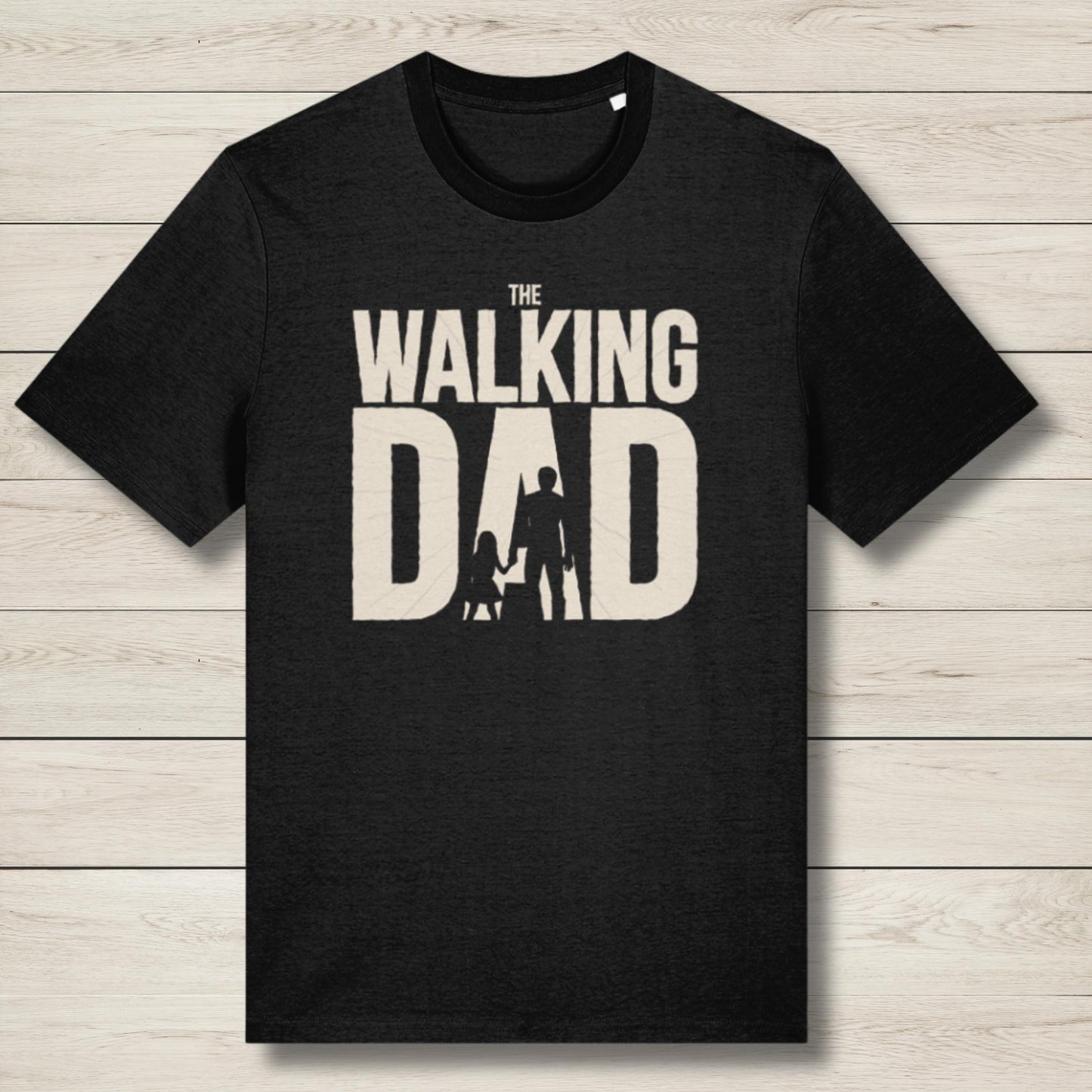 the walking dad premium t shirt in black