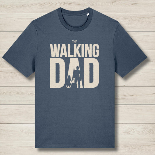 the walking dad premium t shirt blue