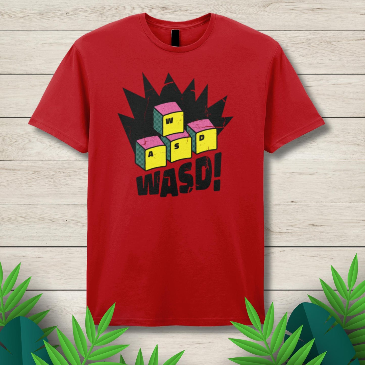 wasd graphic tee in red