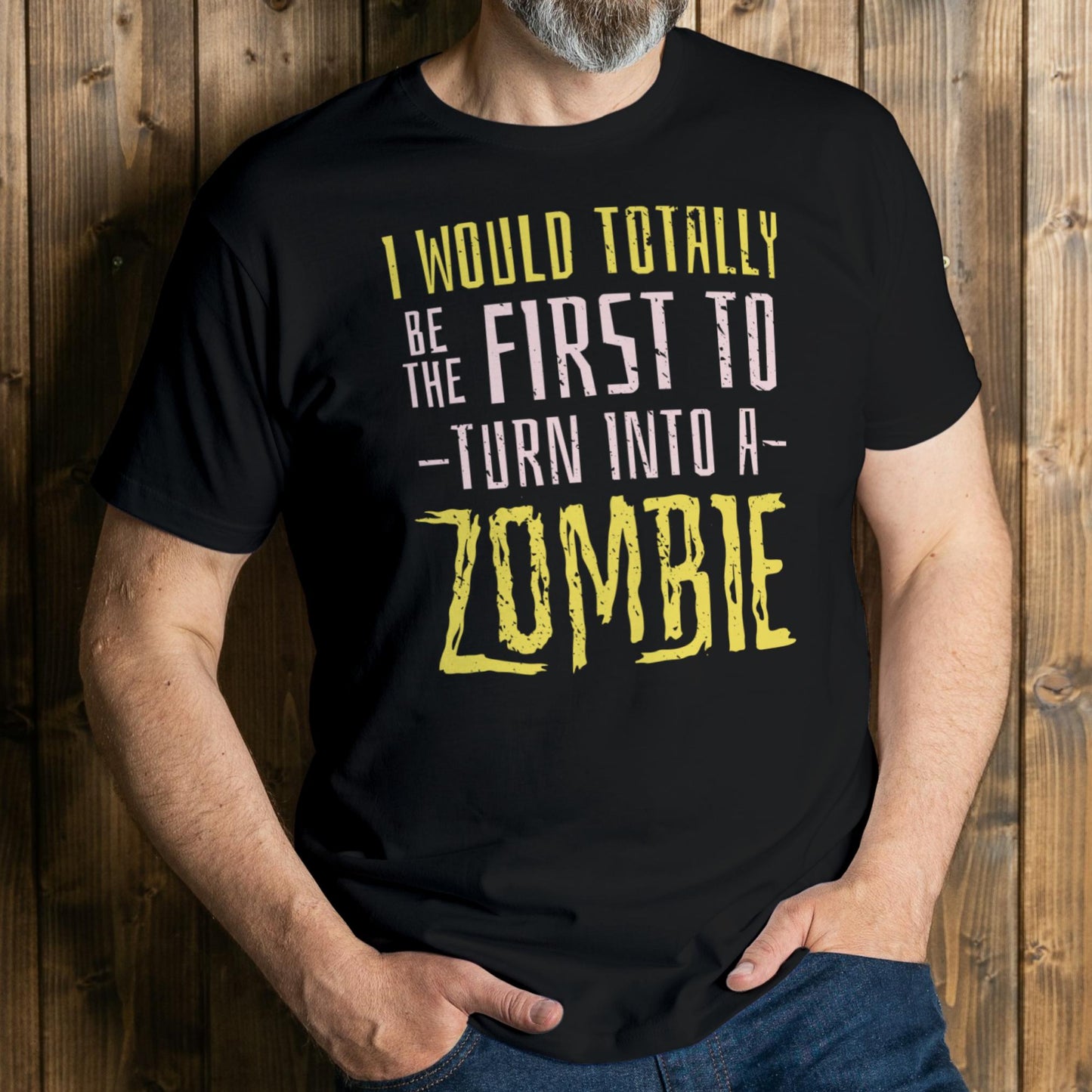 man wearing first to die unisex t shirt