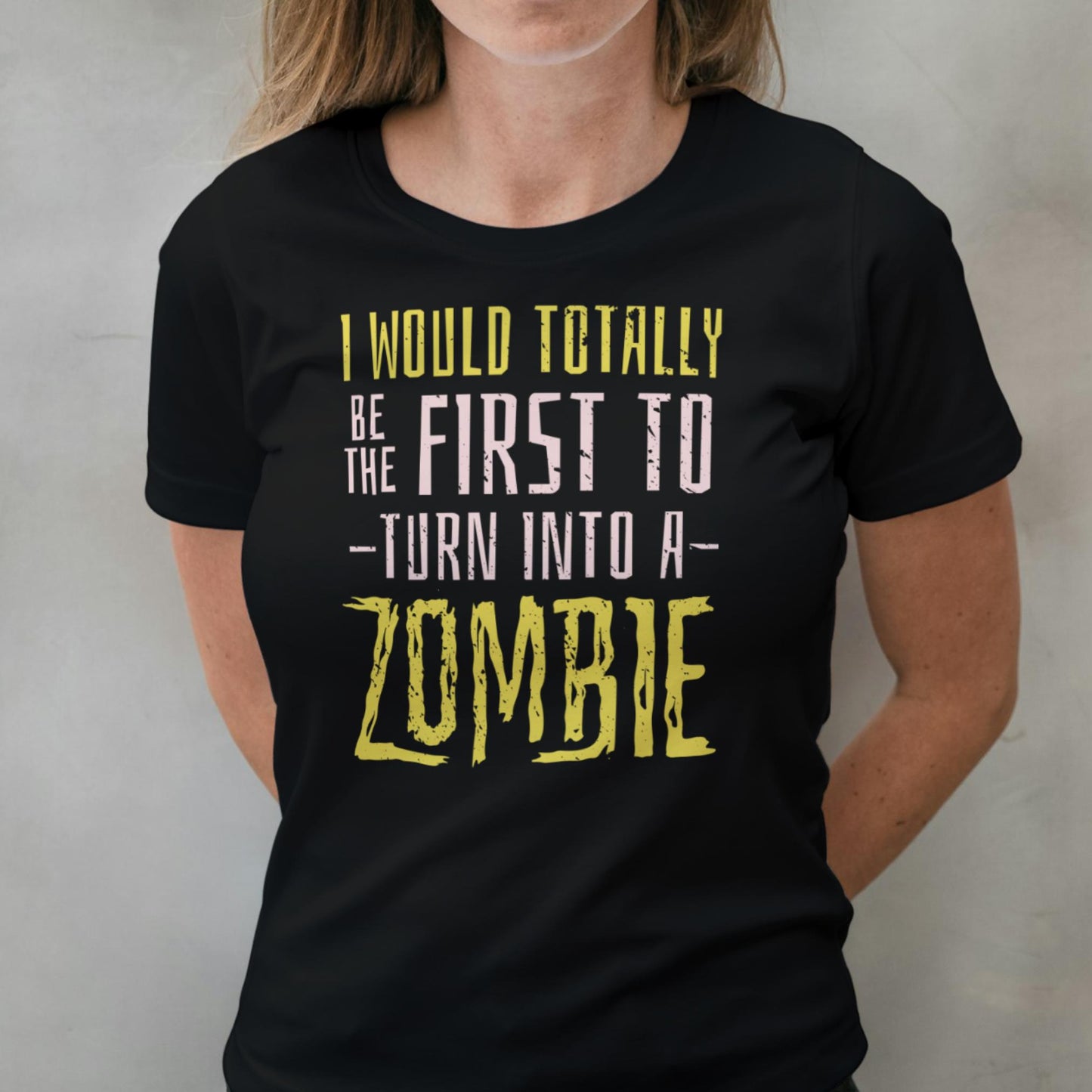 woman wearing first to die t shirt
