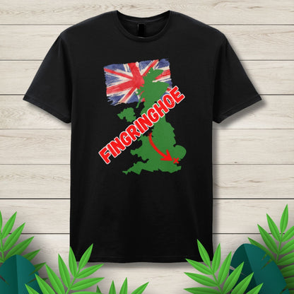 Rude Britain - Fingringhoe Funny Town Name Unisex T Shirt