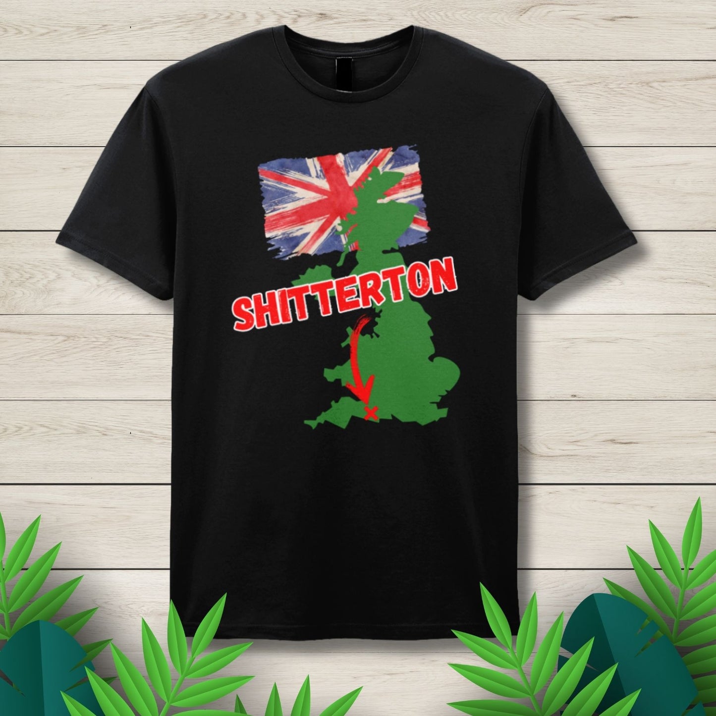 Rude Britain Shitterton Funny Town Name Unisex T Shirt
