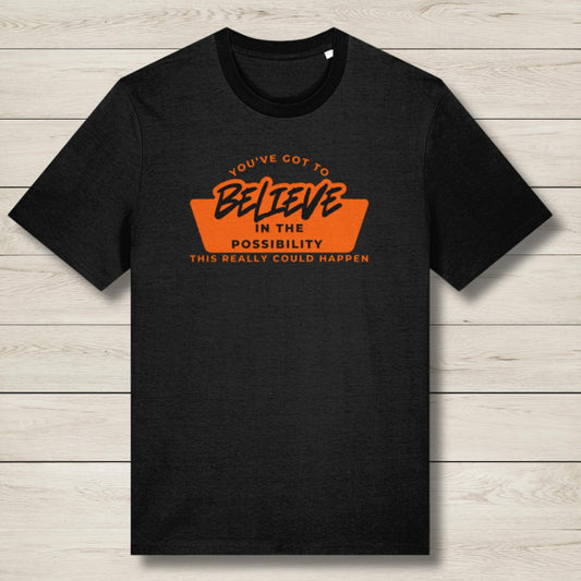 believe orange graphic tee premium