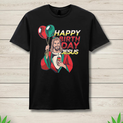 birthday jesus black t shirt