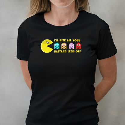 Pacman I'll Bite Ya Legs Off Funny Retro Gaming Unisex T Shirt