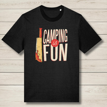 camping is fun premium graphic tee