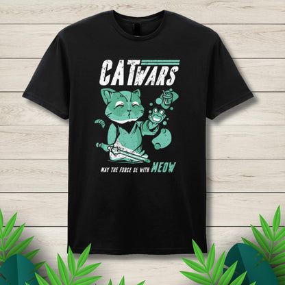 cat wears graphic tee